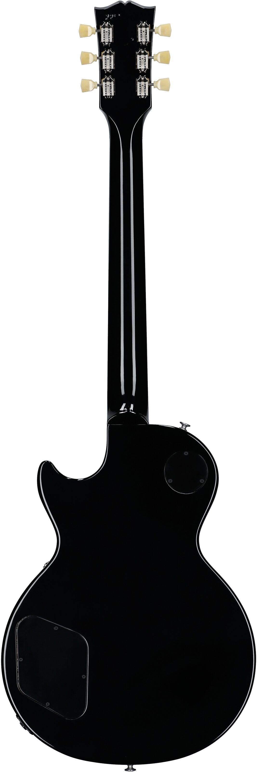 Gibson Les Paul Studio Electric Guitar (with Soft Case), Ebony, Full Straight Back
