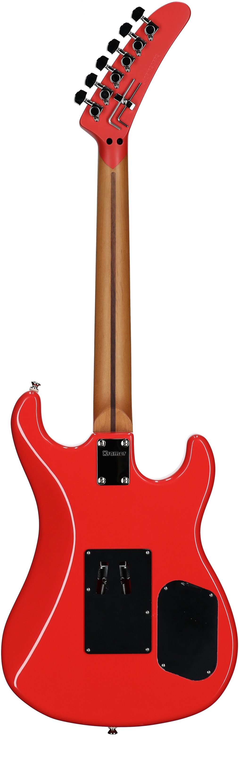 Kramer 84 HH FR Electric Guitar, Left-Handed, Maple Fingerboard (with Gig Bag), Radiant Red, Full Straight Back