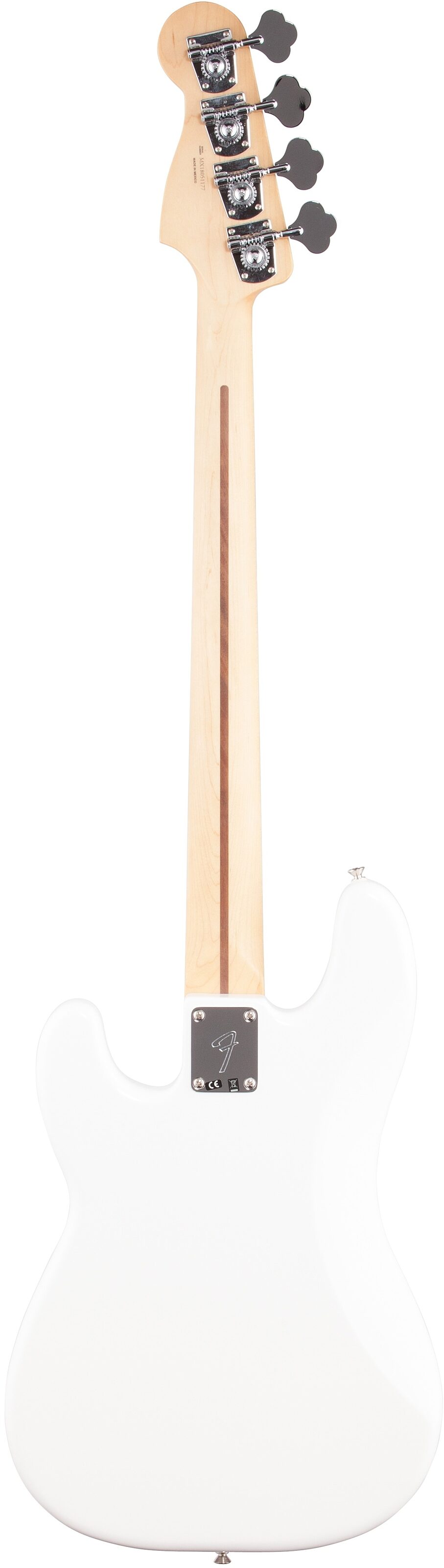 Fender Player Precision Electric Bass, with Pau Ferro Fingerboard, Polar White, Full Straight Back