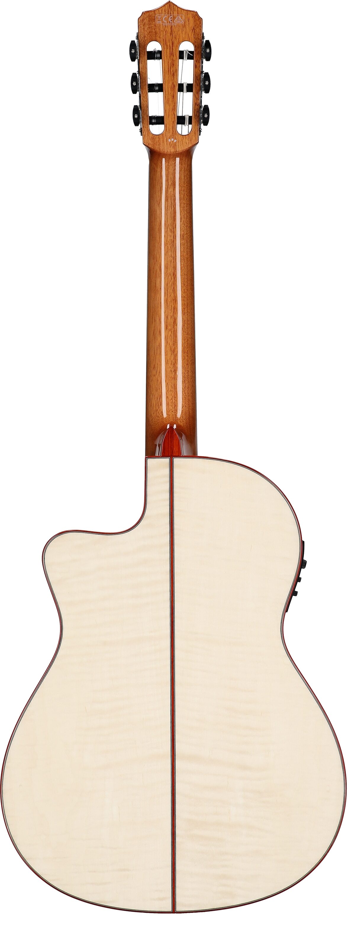 Cordoba Fusion 12 Classical Acoustic-Electric Guitar, White Sands, Full Straight Back