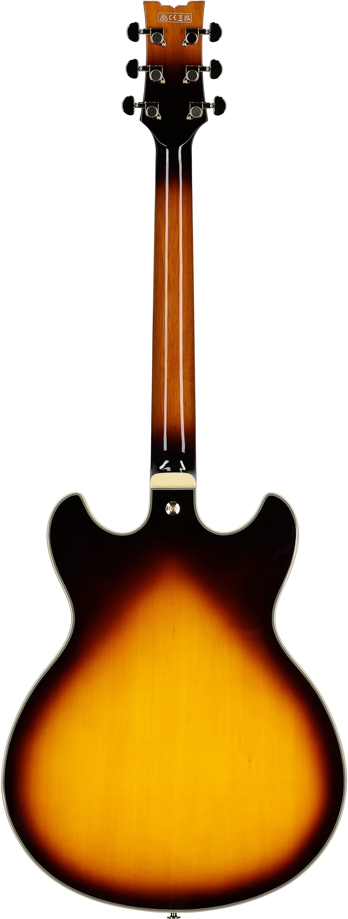 Ibanez JSM10EM John Scofield Electric Guitar, Two-Tone Burst, Full Straight Back