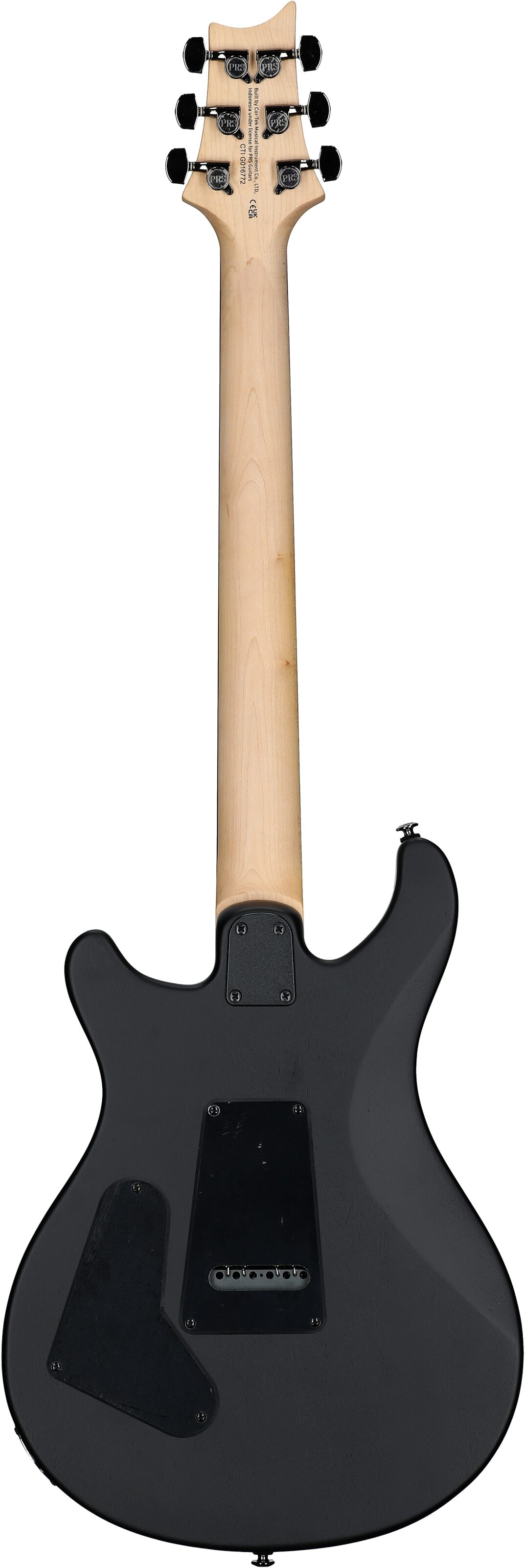 PRS SE Swamp Ash CE24 Sandblasted Limited Edition Electric Guitar (with Gig Bag), Sandblasted White, Full Straight Back