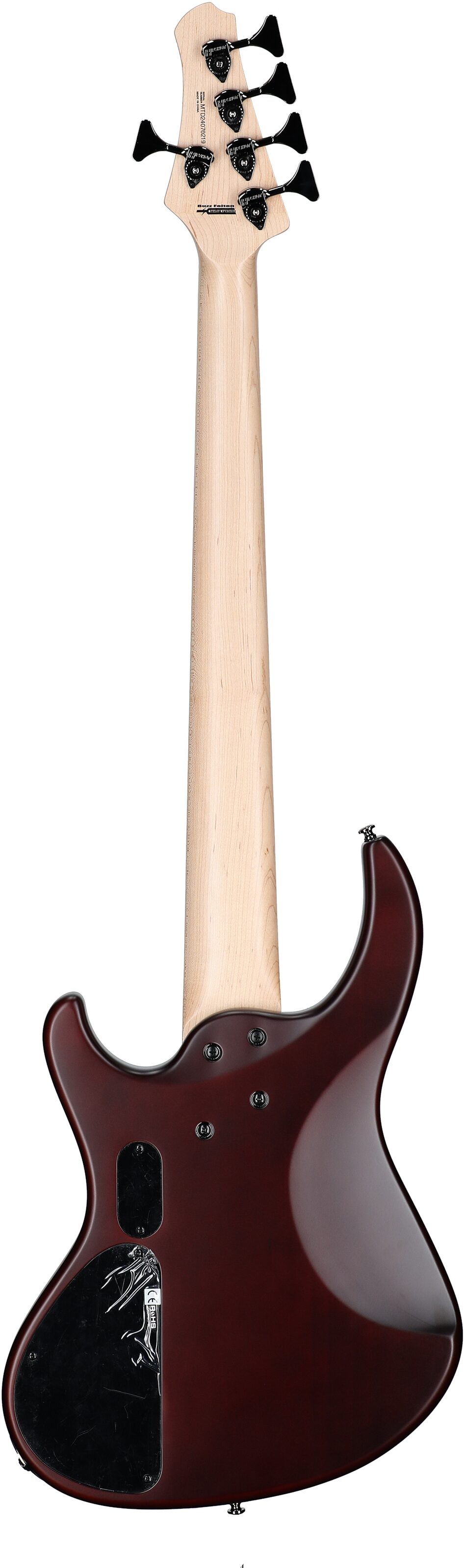 MTD Kingston Saratoga Deluxe 5 Electric Bass, 5-String (with Maple Fingerboard), Deep Cherry Burst, Full Straight Back