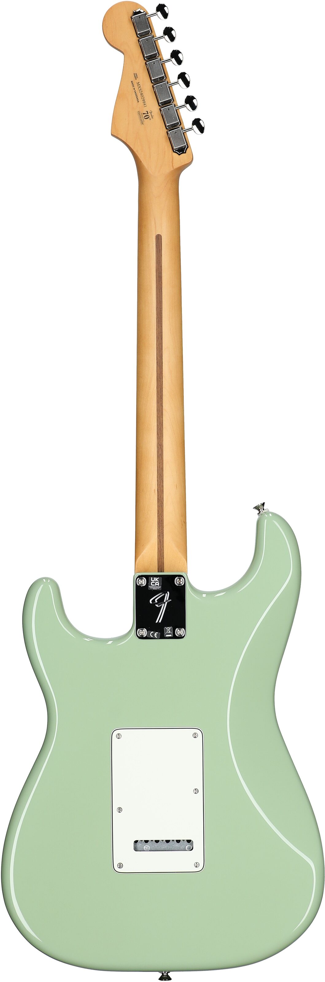 Fender Player II Stratocaster HSS Electric Guitar, with Rosewood Fingerboard, Birch Green, Full Straight Back