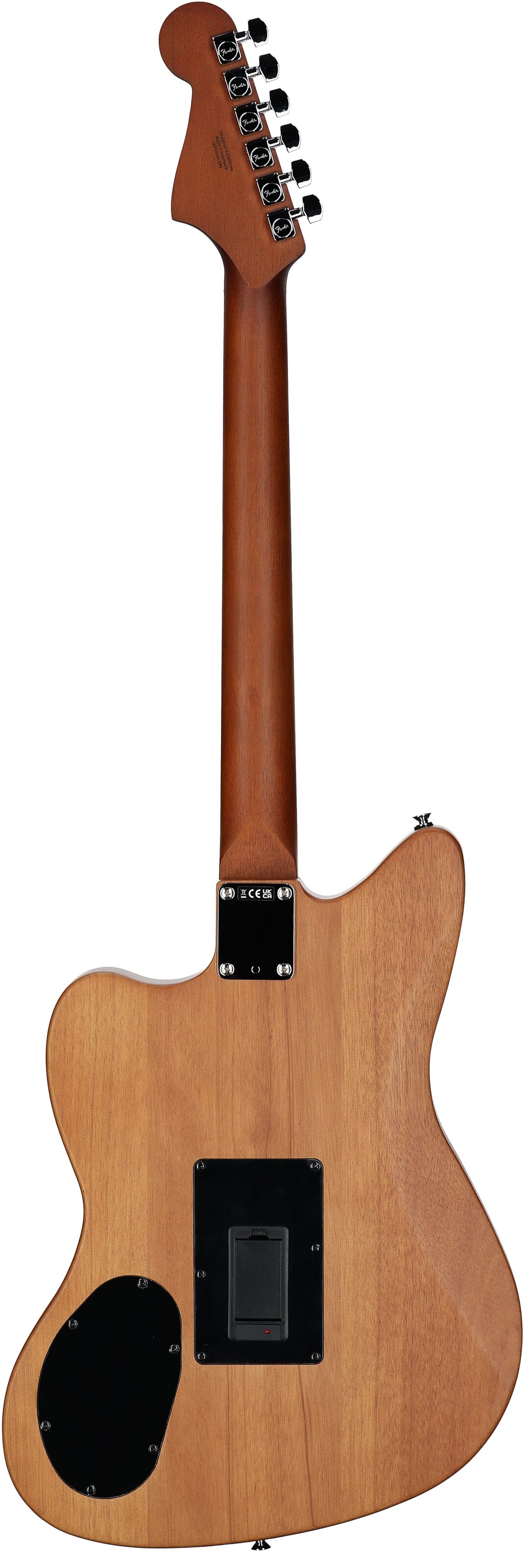 Fender Acoustasonic Standard Jazzmaster Acoustic-Electric Guitar, Aged Natural, Full Straight Back