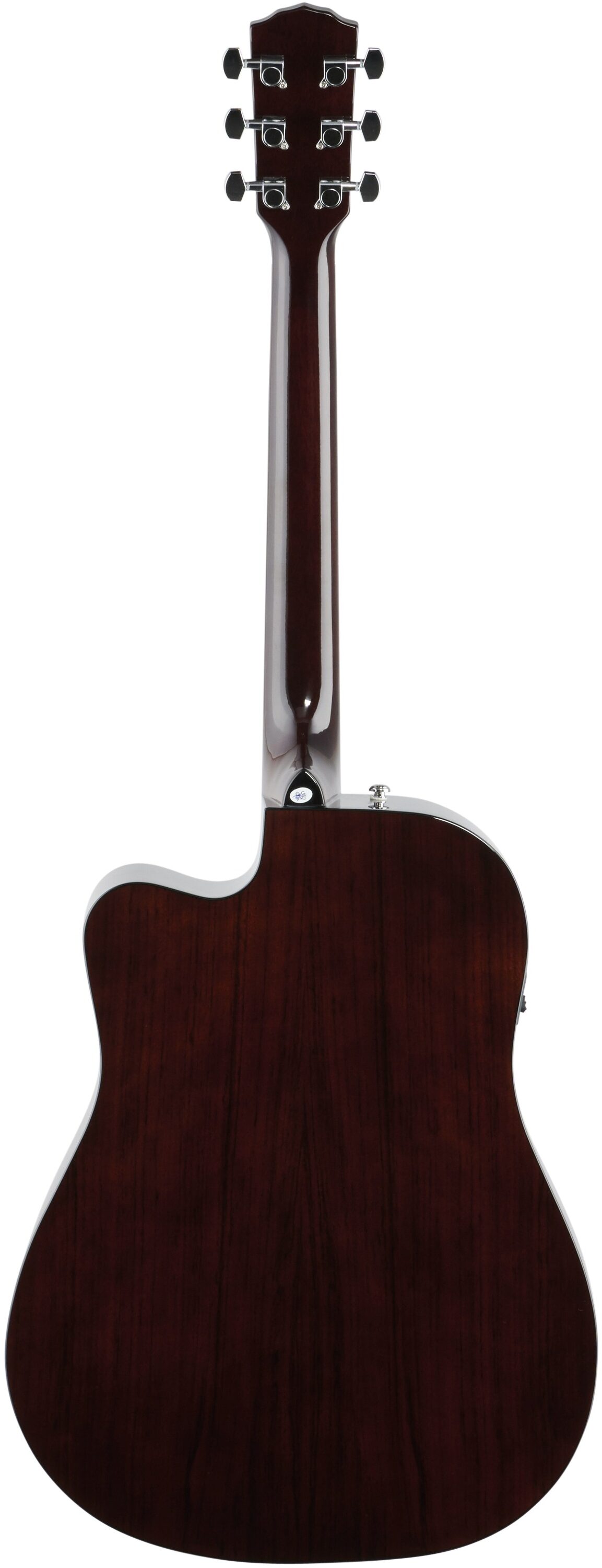 Fender CD-140SCE Dreadnought Acoustic-Electric Guitar, with Walnut Fingerboard (and Case), Sunburst, Full Straight Back