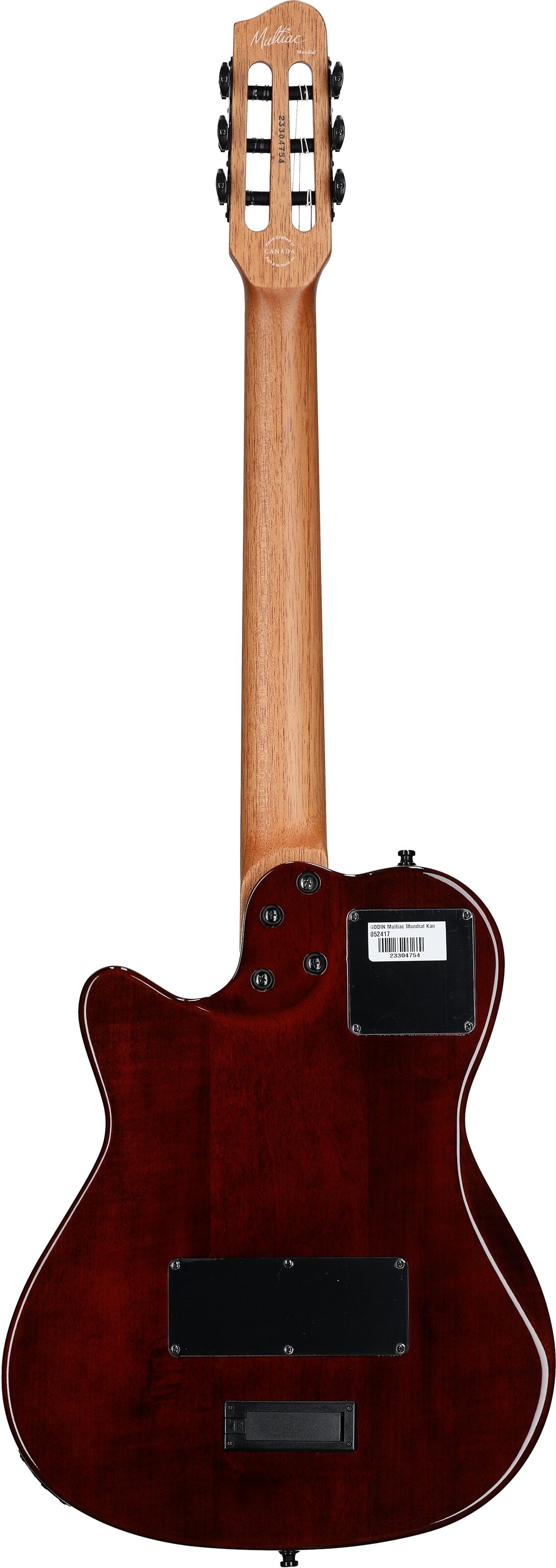 Godin Multiac Mundial Classical Acoustic-Electric Guitar (with Gig Bag), Kanyon Burst, Full Straight Back