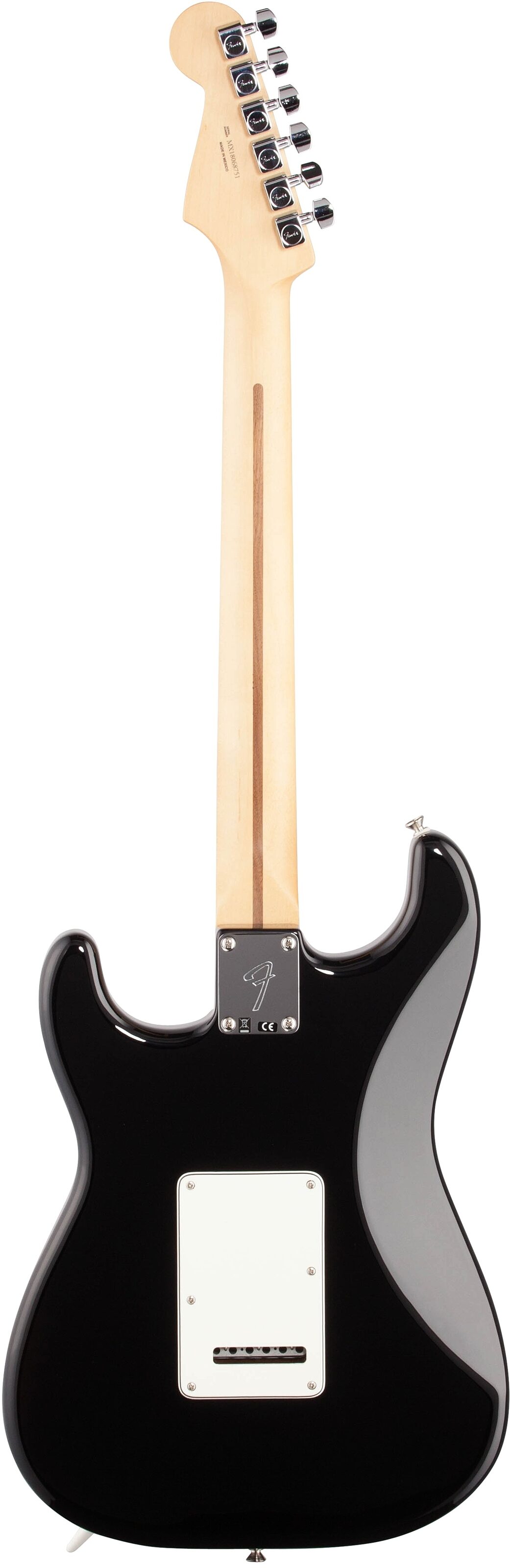 Fender Player Stratocaster Electric Guitar (Maple Fingerboard), Black, Full Straight Back