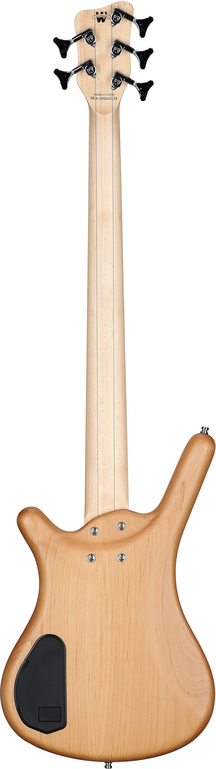 Warwick RockBass Corvette Basic 5 Active Electric Bass, 5-String, Natural, Full Straight Back