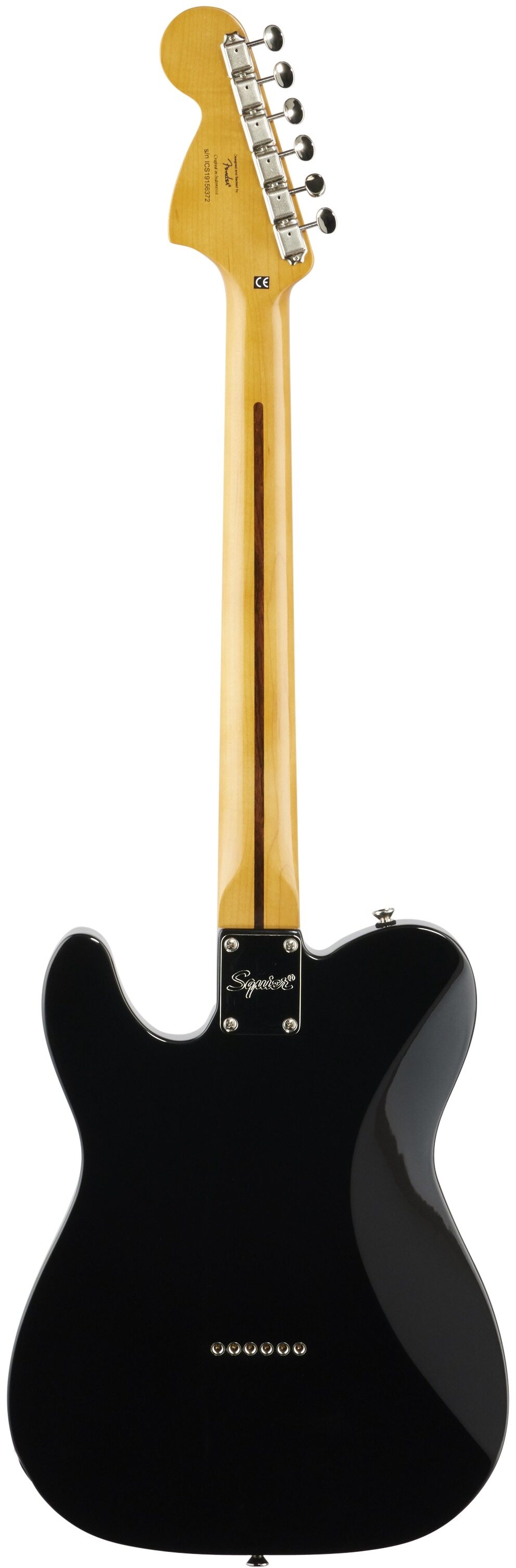 Squier Classic Vibe '70s Telecaster Deluxe Electric Guitar, with Maple Fingerboard, Black, Full Straight Back