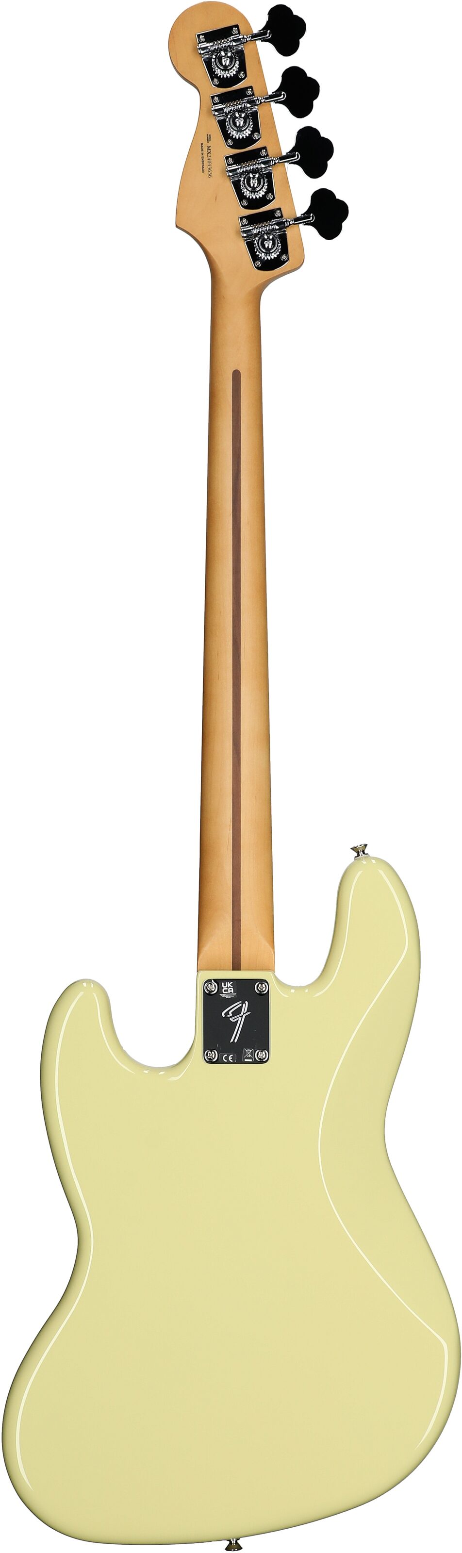 Fender Player II Jazz Electric Bass, with Rosewood Fingerboard, Hialeah Yellow, Full Straight Back