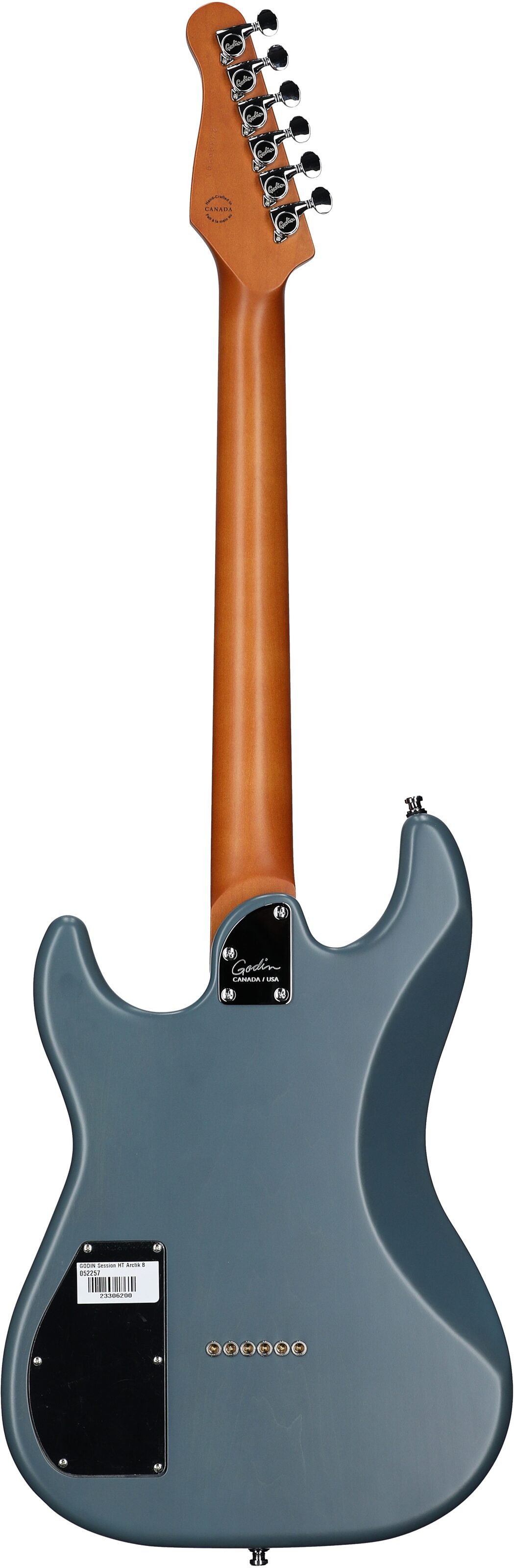 Godin Session Hard-Tail Electric Guitar (with Gig Bag), Arctik Blue, Full Straight Back
