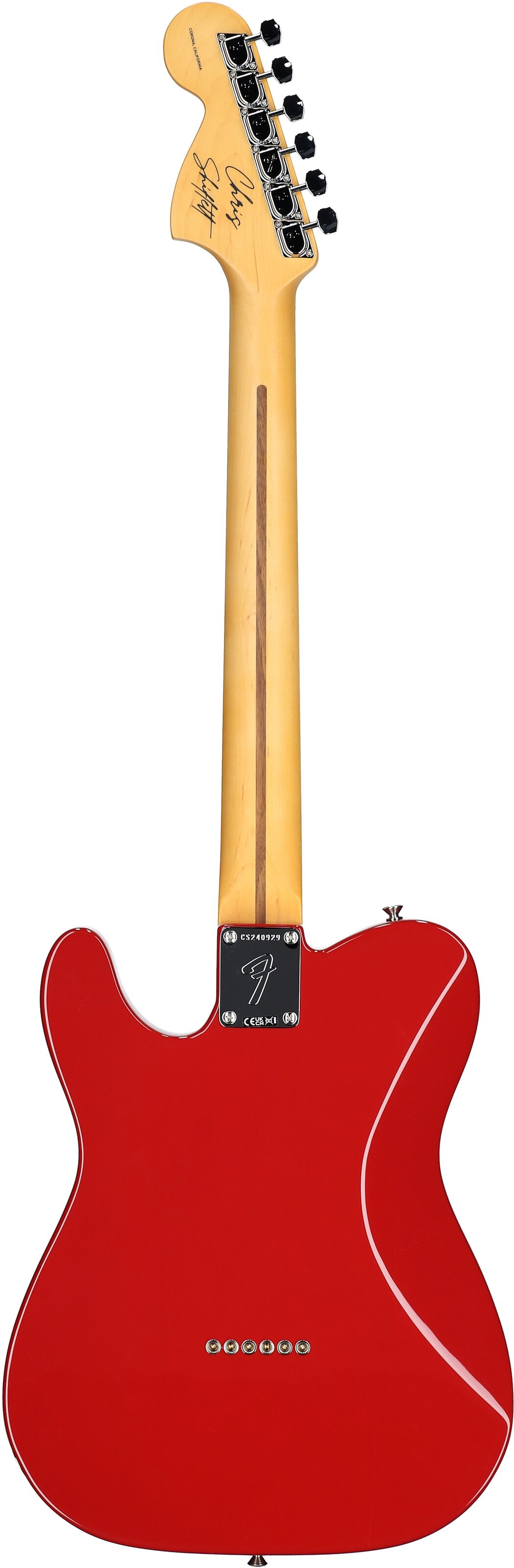 Fender Chris Shiflett Cleaver Telecaster Deluxe Electric Guitar (with Case), Dakota Red, Open Box (Very Good), Full Straight Back