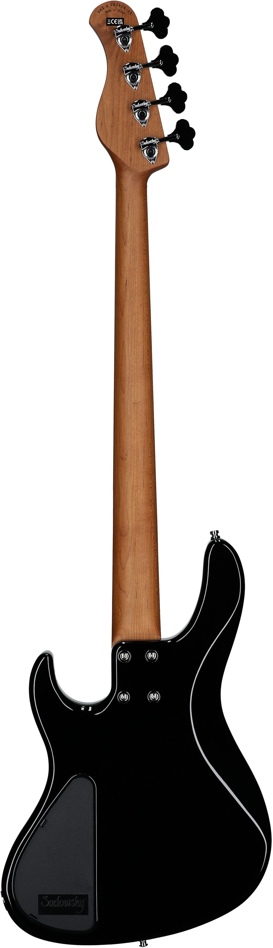 Sadowsky MetroExpress MS4 Modern Electric Bass, with Maple Fingerboard, Black, Full Straight Back