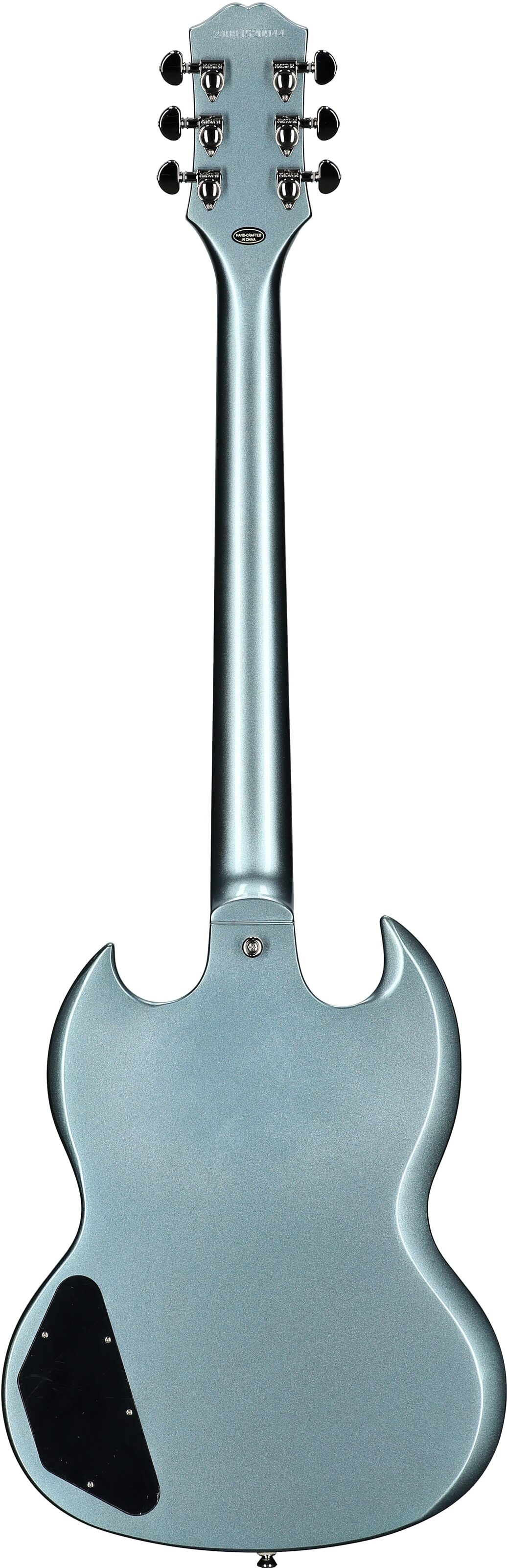Epiphone Inspired by Gibson SG Standard Electric Guitar (with Gig Bag), Pelham Blue, Full Straight Back