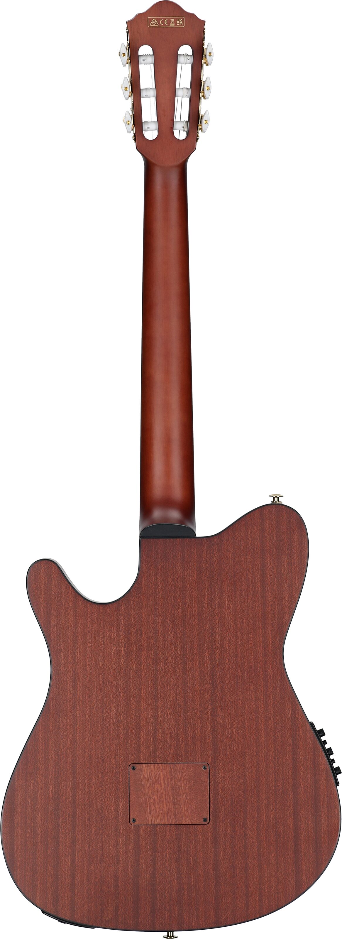 Ibanez FRH10N Classical Acoustic-Electric Guitar, Rose Gold Metallic, Full Straight Back