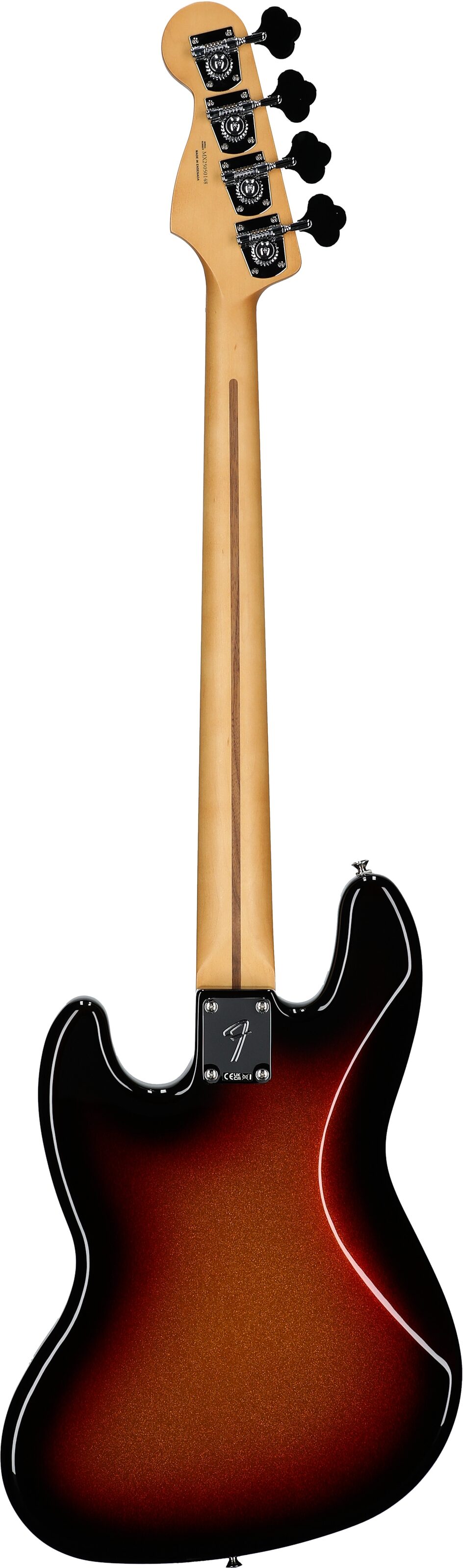 Fender Player II Jazz Electric Bass, with Rosewood Fingerboard, Sparkle 3-Color Sunburst, Full Straight Back