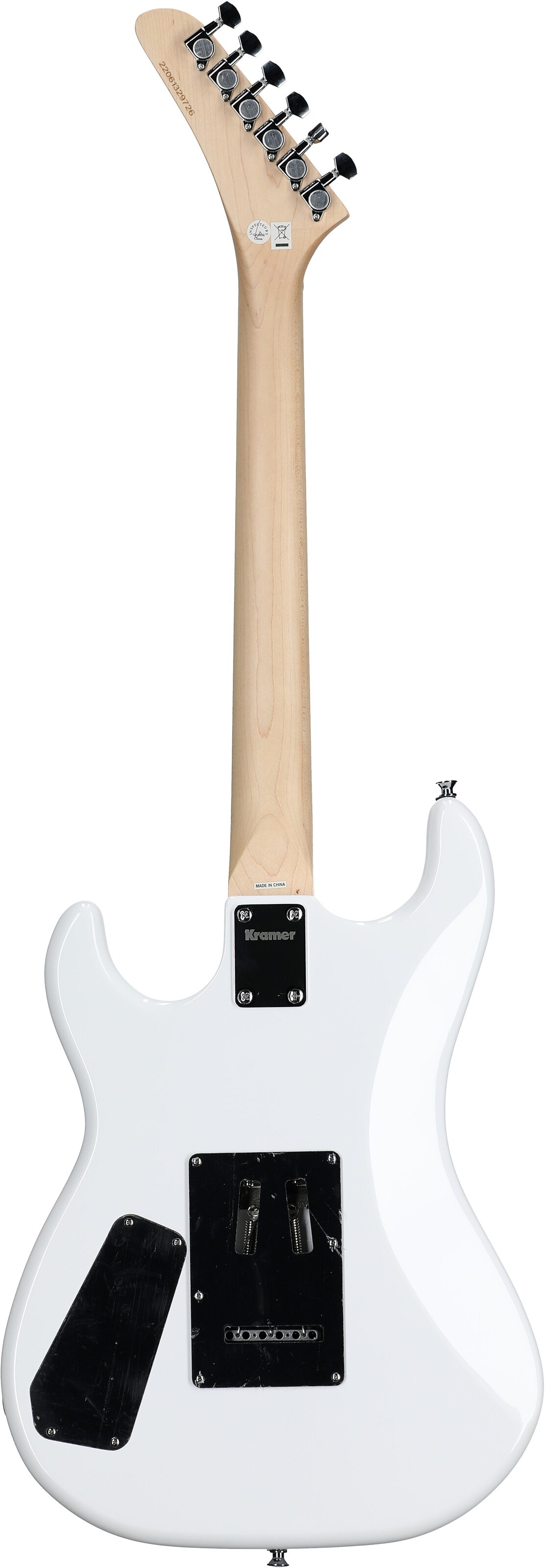 Kramer Baretta Special Electric Guitar, White, Full Straight Back