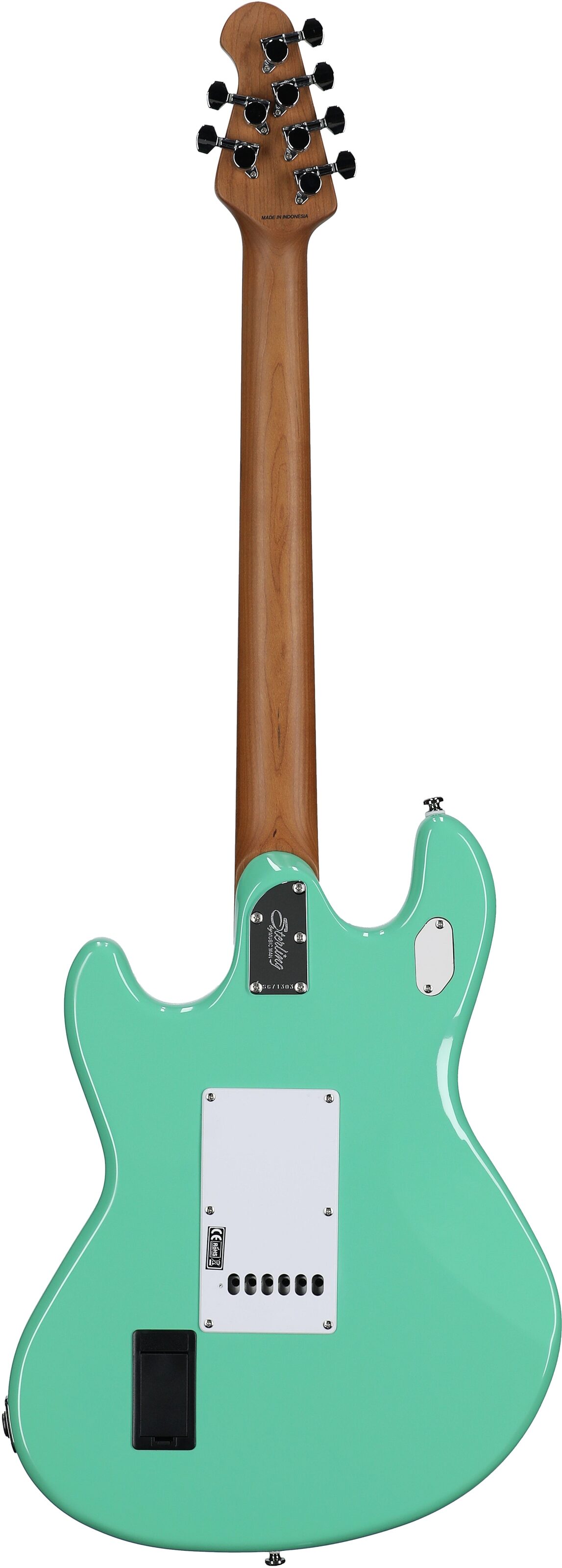 Sterling by Music Man SR50X StingRay Plus Electric Guitar, with Rosewood Fingerboard, Seafoam Green, Full Straight Back