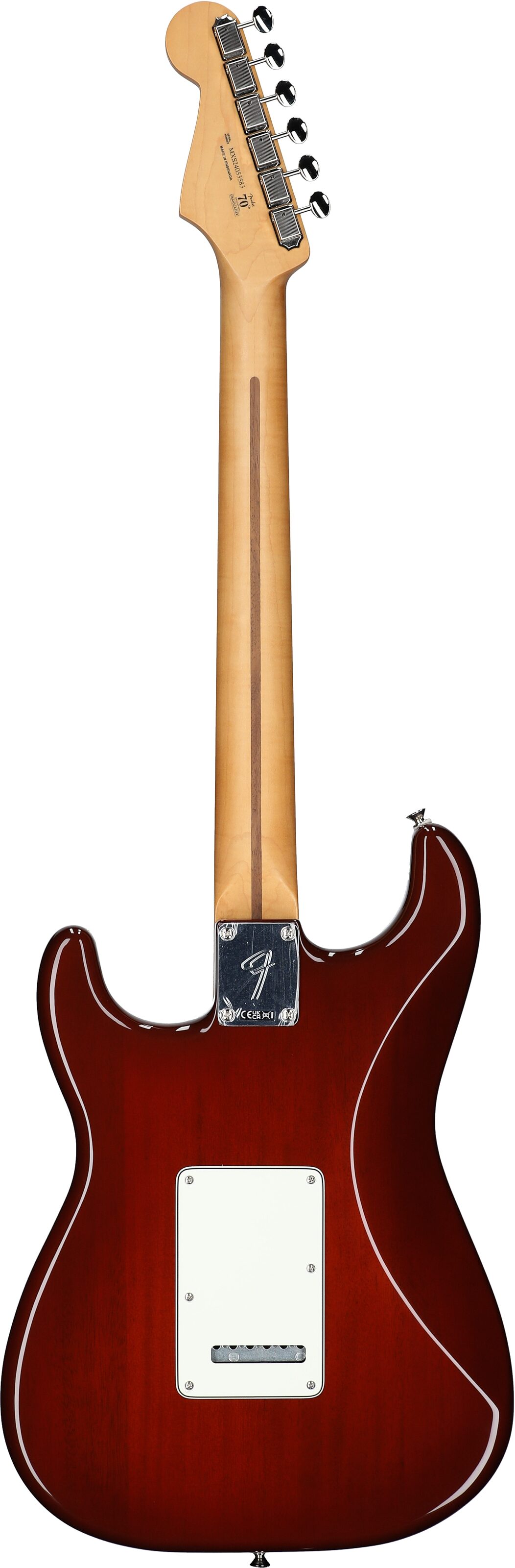 Fender Player II Stratocaster HSS Chambered Mahogany Electric Guitar, Mocha Burst, Full Straight Back