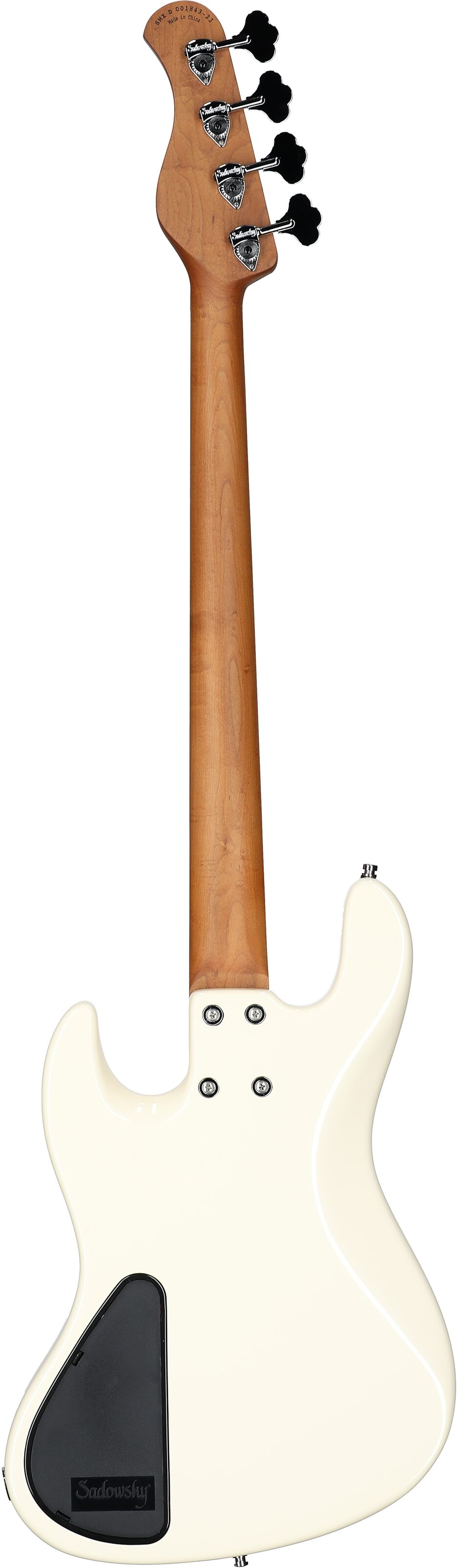 Sadowsky MetroExpress 21-Fret Vintage J/J Electric Bass, Maple Fingerboard, Olympic White, Full Straight Back