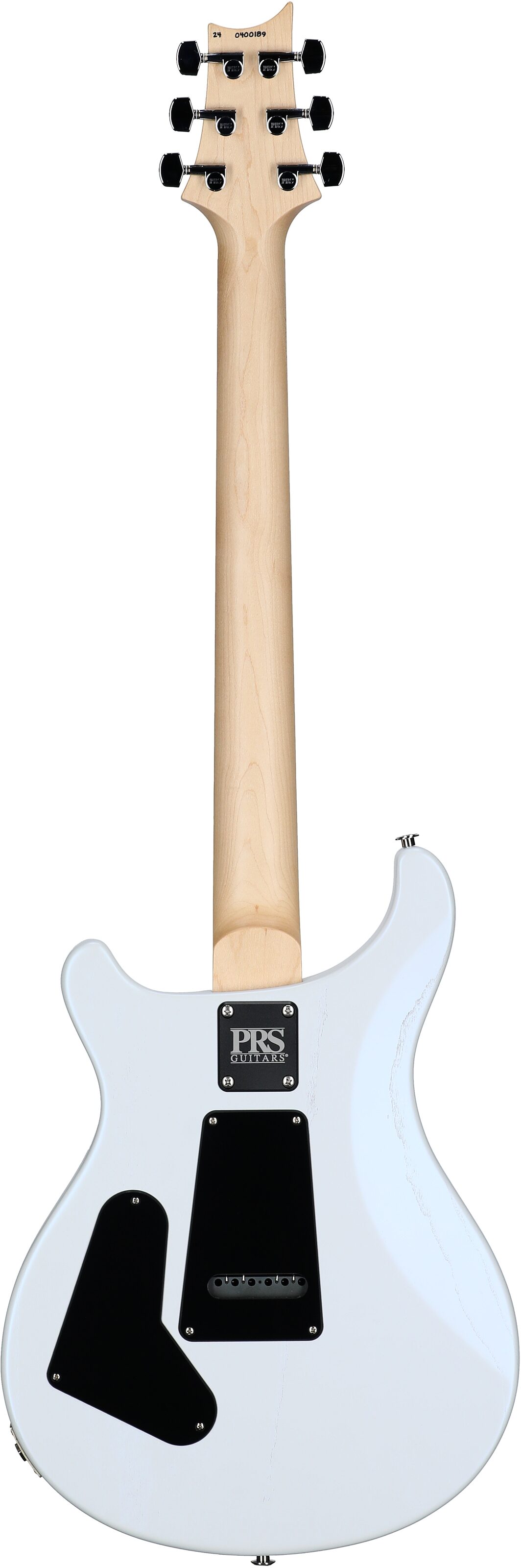 PRS Paul Reed Smith CE 24-08 Swamp Ash Electric Guitar (with Gig Bag), Pearl White, Full Straight Back