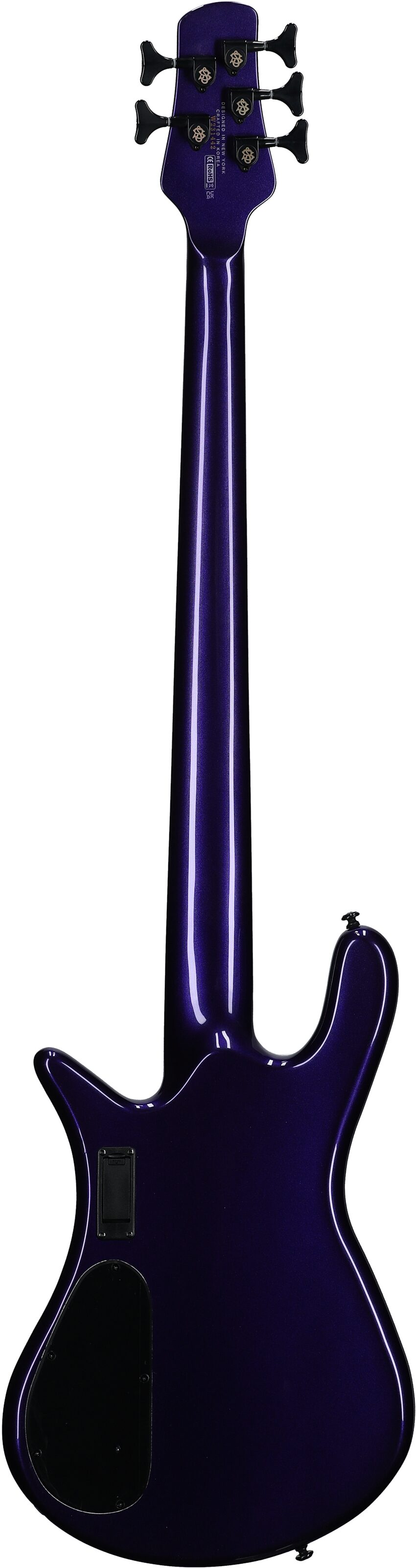 Spector NS Dimension HP Multi-Scale 5-String Bass Guitar (with Bag), Plum Crazy, Full Straight Back