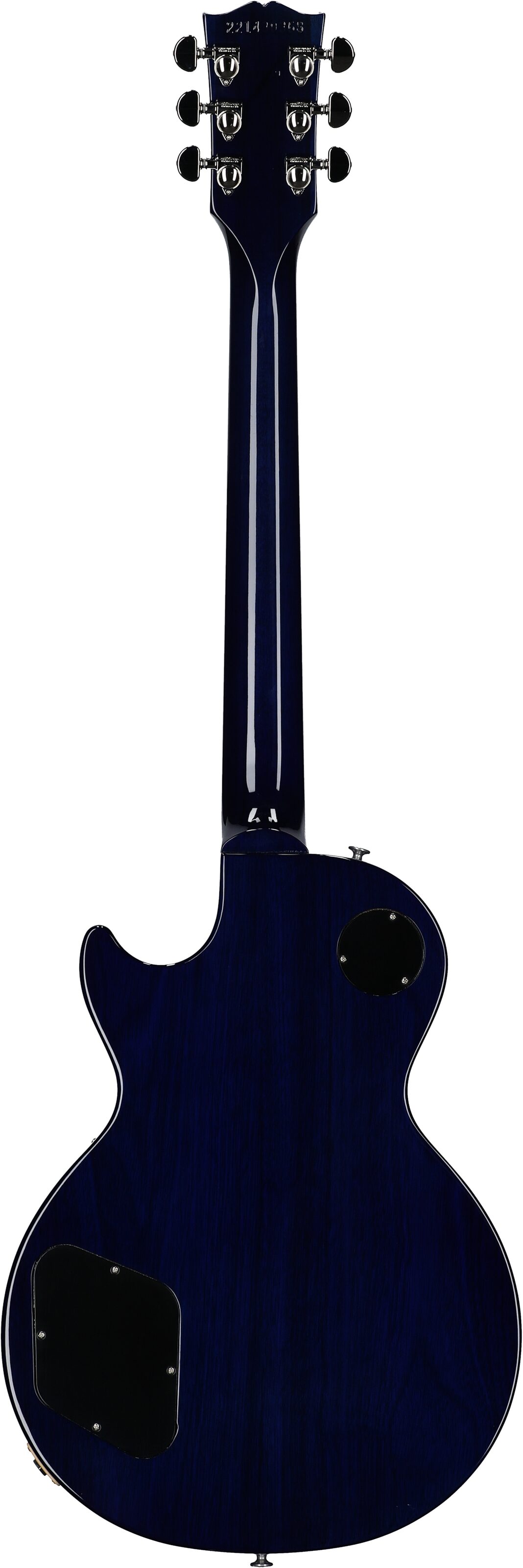 Gibson Les Paul Standard 60s Custom Color Electric Guitar, Figured Top (with Case), Blueberry Burst, Full Straight Back