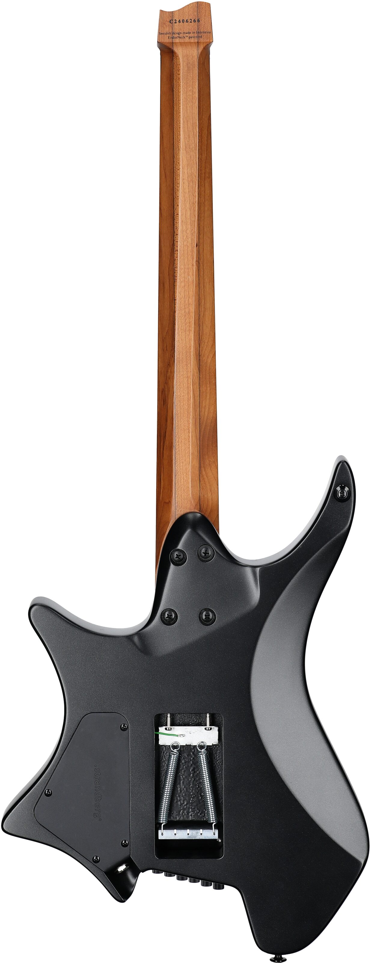 Strandberg Boden Metal NX 6 Tremolo Electric Guitar (with Gig Bag), Black Green, Full Straight Back
