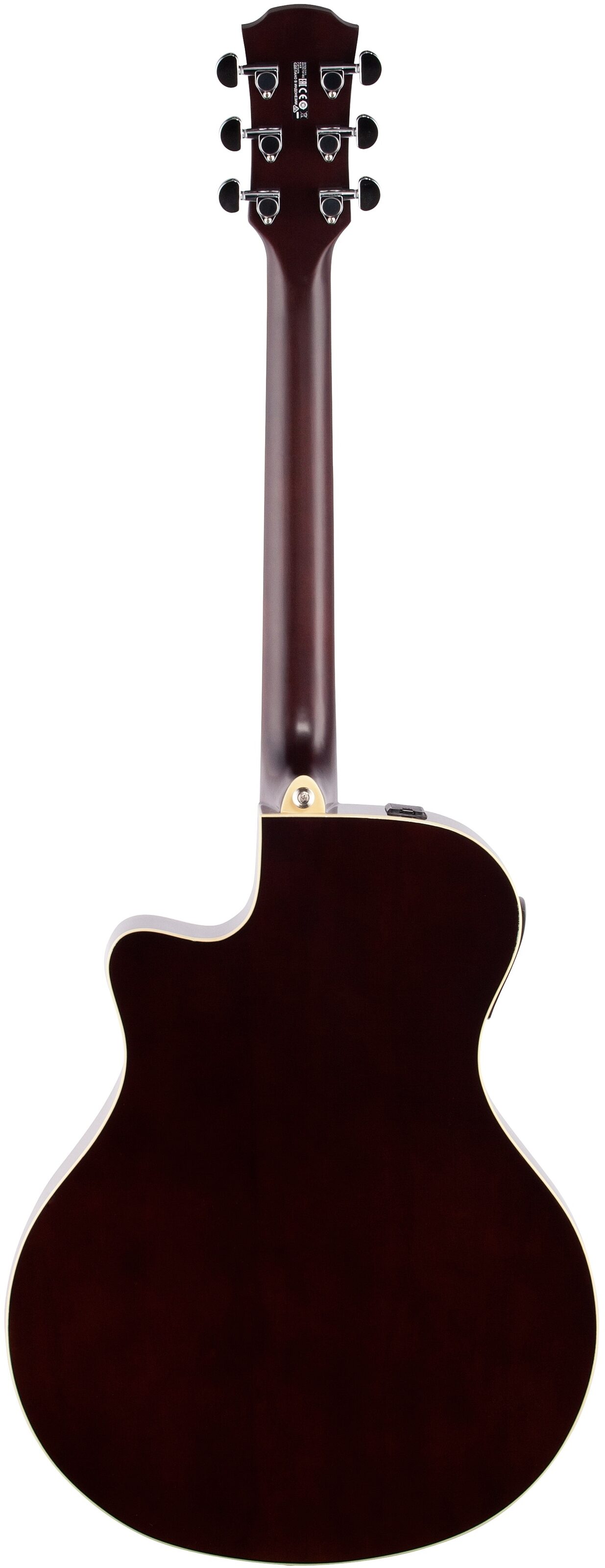 Yamaha APX-600 Acoustic-Electric Guitar, Old Violin Sunburst, Full Straight Back