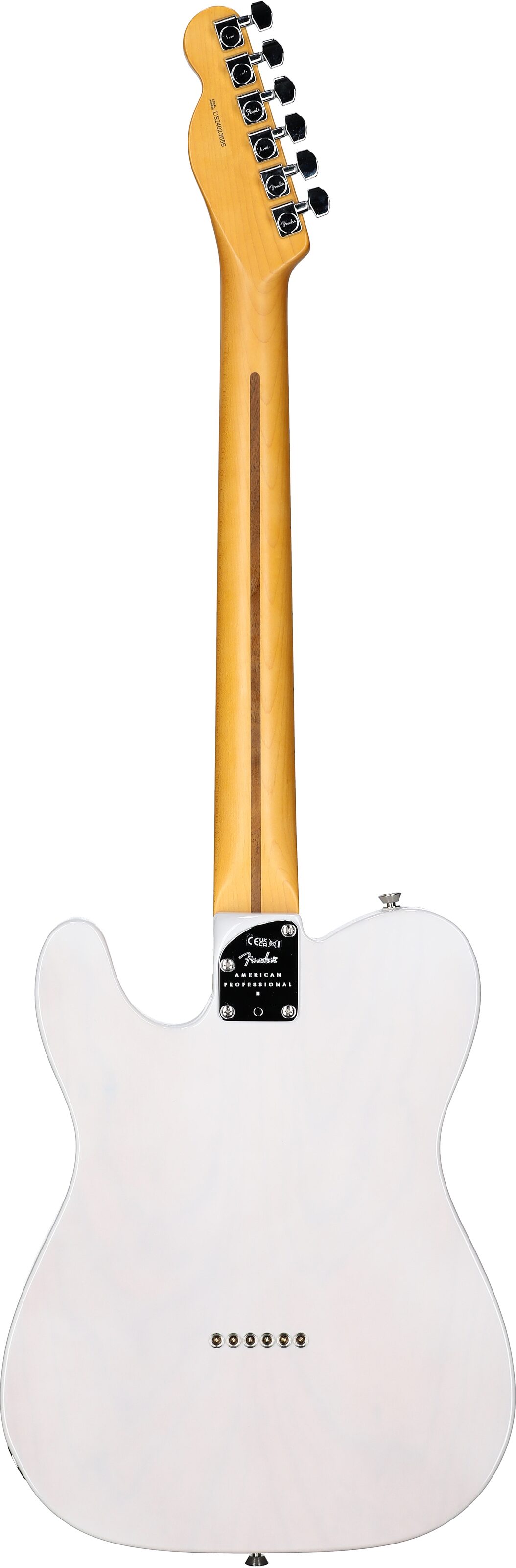 Fender Limited Edition American Pro II Telecaster Thinline Electric Guitar (with Case), White Blonde, Full Straight Back