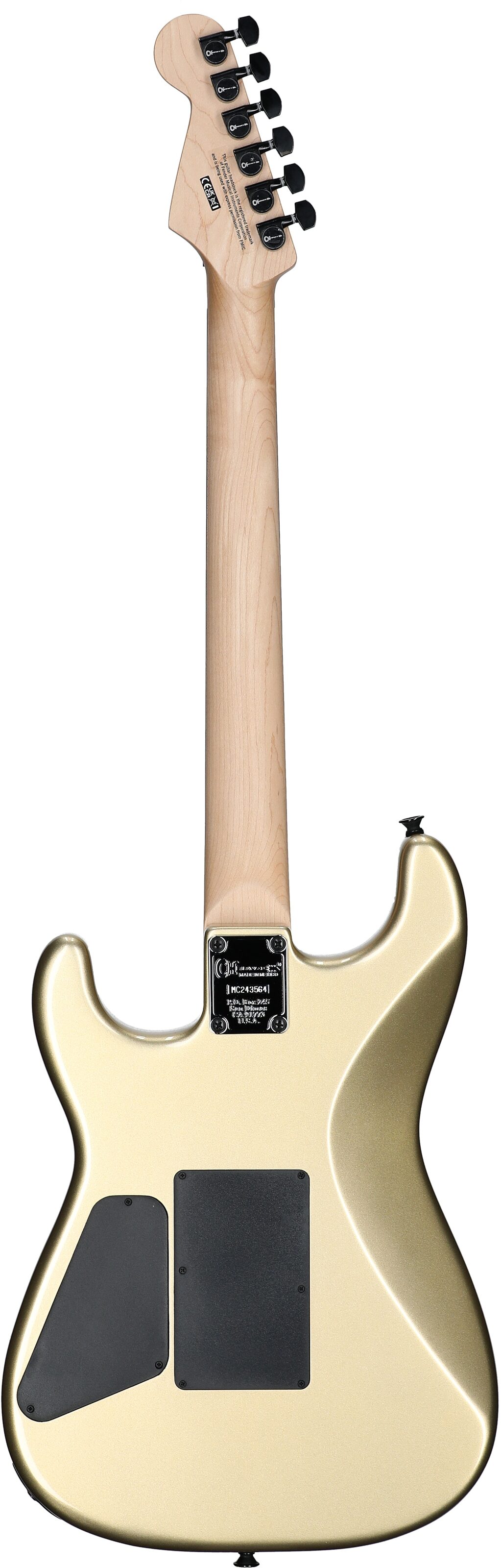 Charvel Pro-Mod Relic San Dimas ST1 HH Electric Guitar (with Gig Bag), Pharaoh Gold, Full Straight Back