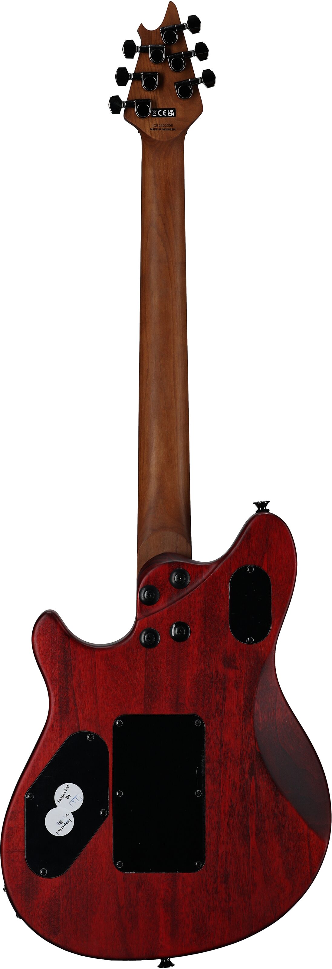 EVH Eddie Van Halen WG Wolfgang Standard Exotic Electric Guitar, with Maple Fingerboard, Zebrawood Natural, Full Straight Back