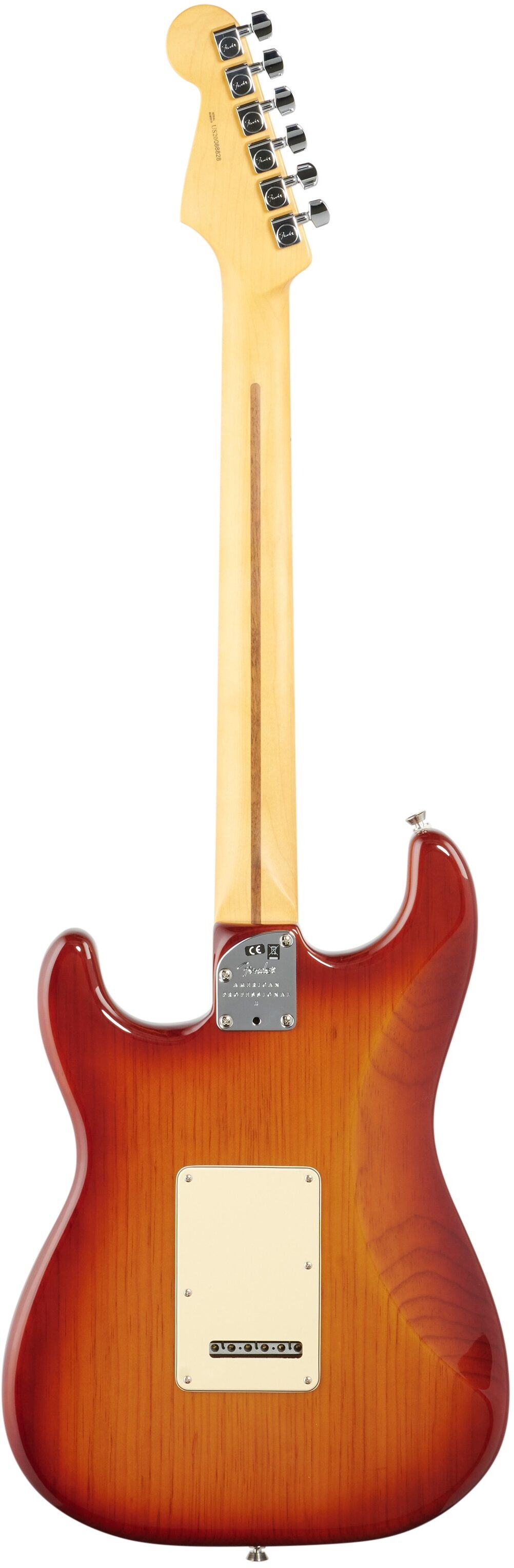 Fender American Pro II HSS Stratocaster Electric Guitar, Maple Fingerboard (with Case), Sienna Sunburst, Open Box (Very Good), Full Straight Back