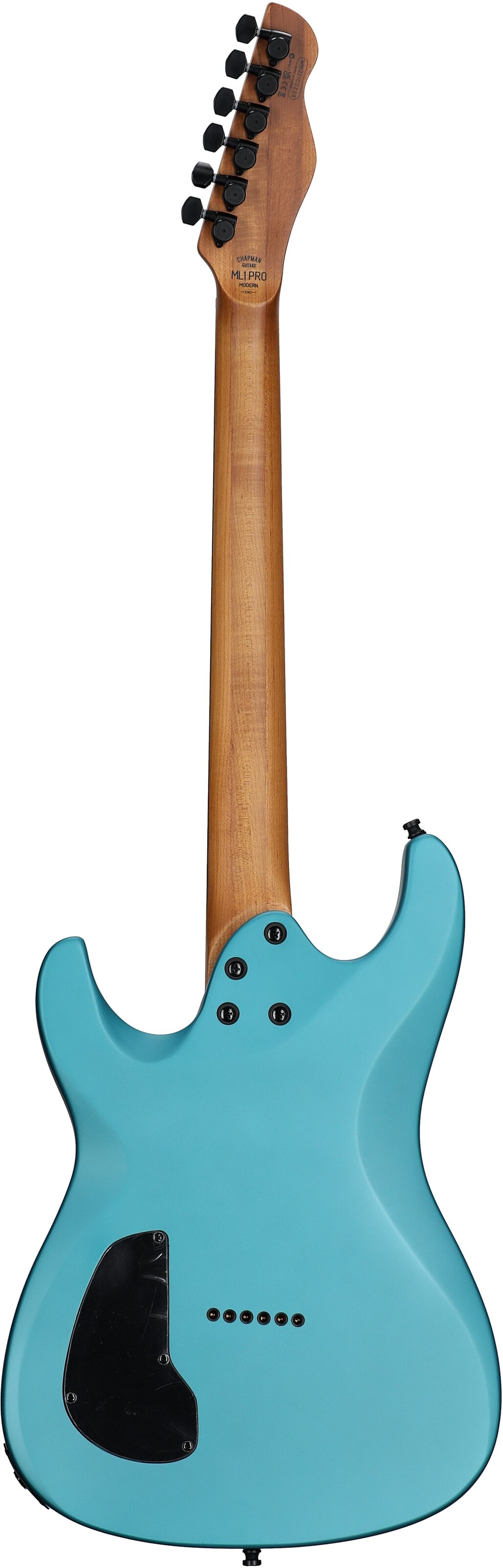 Chapman ML1 Pro Modern Electric Guitar, Liquid Teal Satin Metallic, Full Straight Back