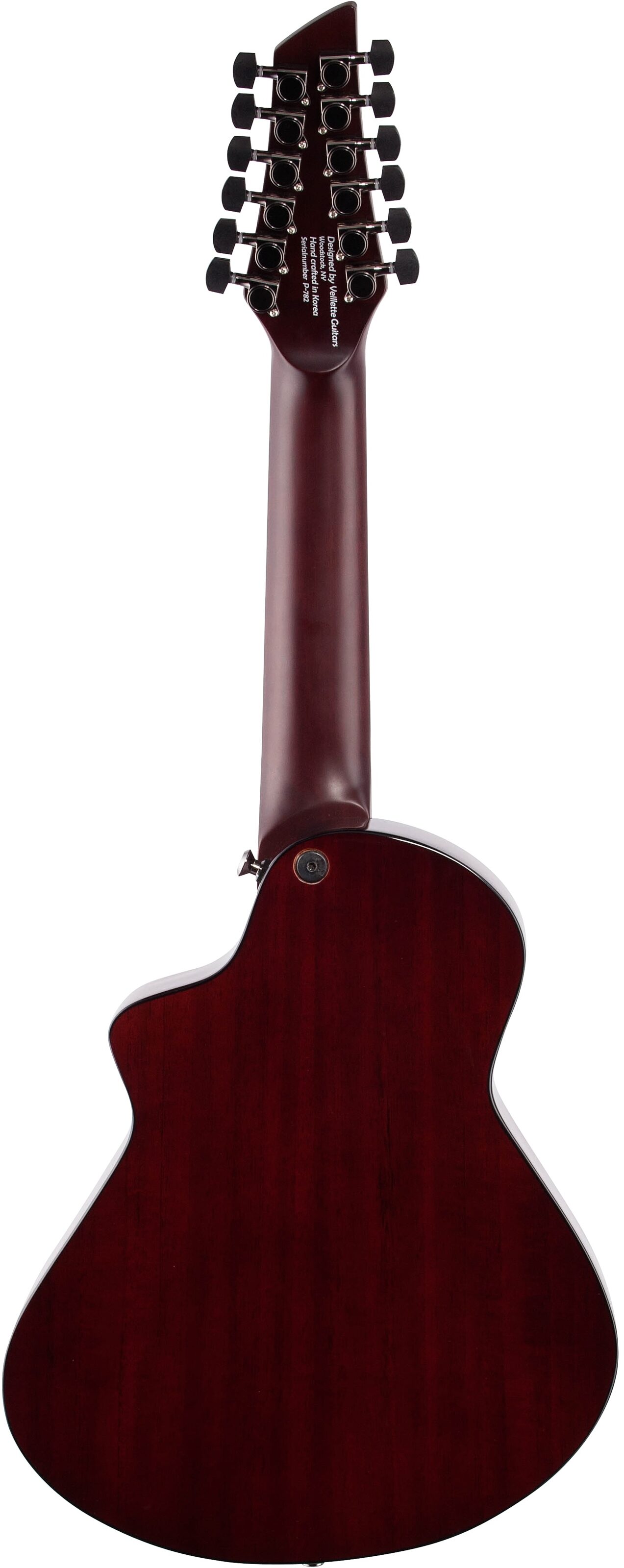 Veillette Avante Gryphon High-Tuned 12-String Acoustic Guitar, Tobacco Burst, Full Straight Back