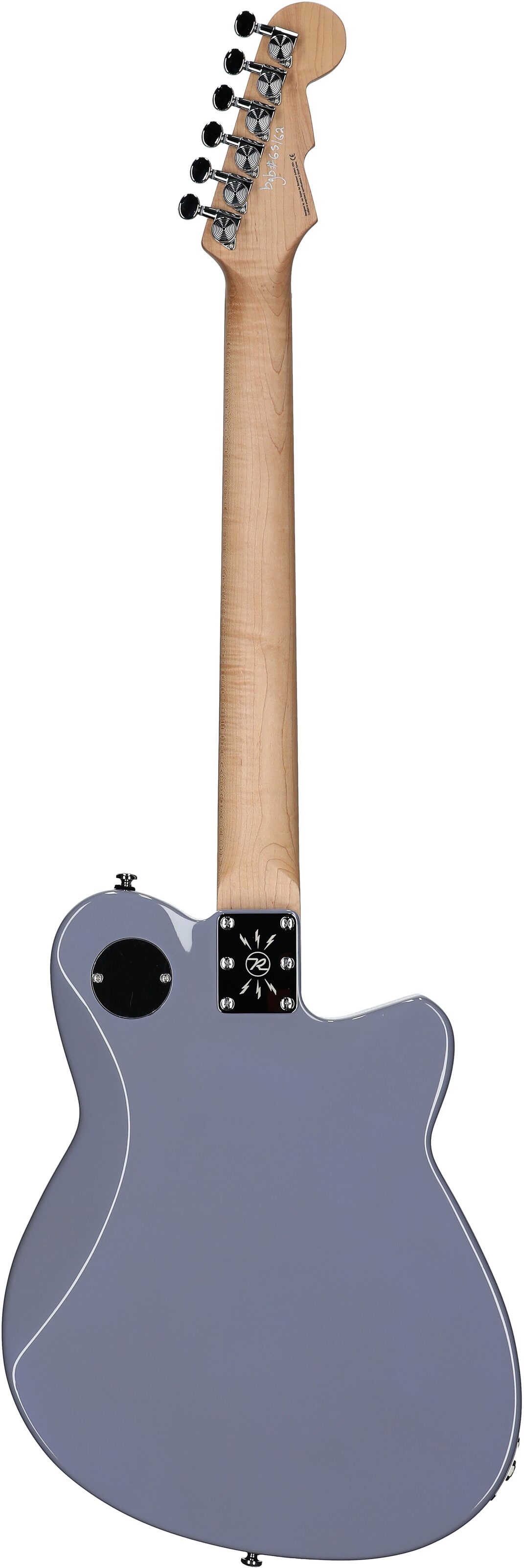 Reverend Charger 290 Electric Guitar, Left-Handed, Periwinkle, Full Straight Back