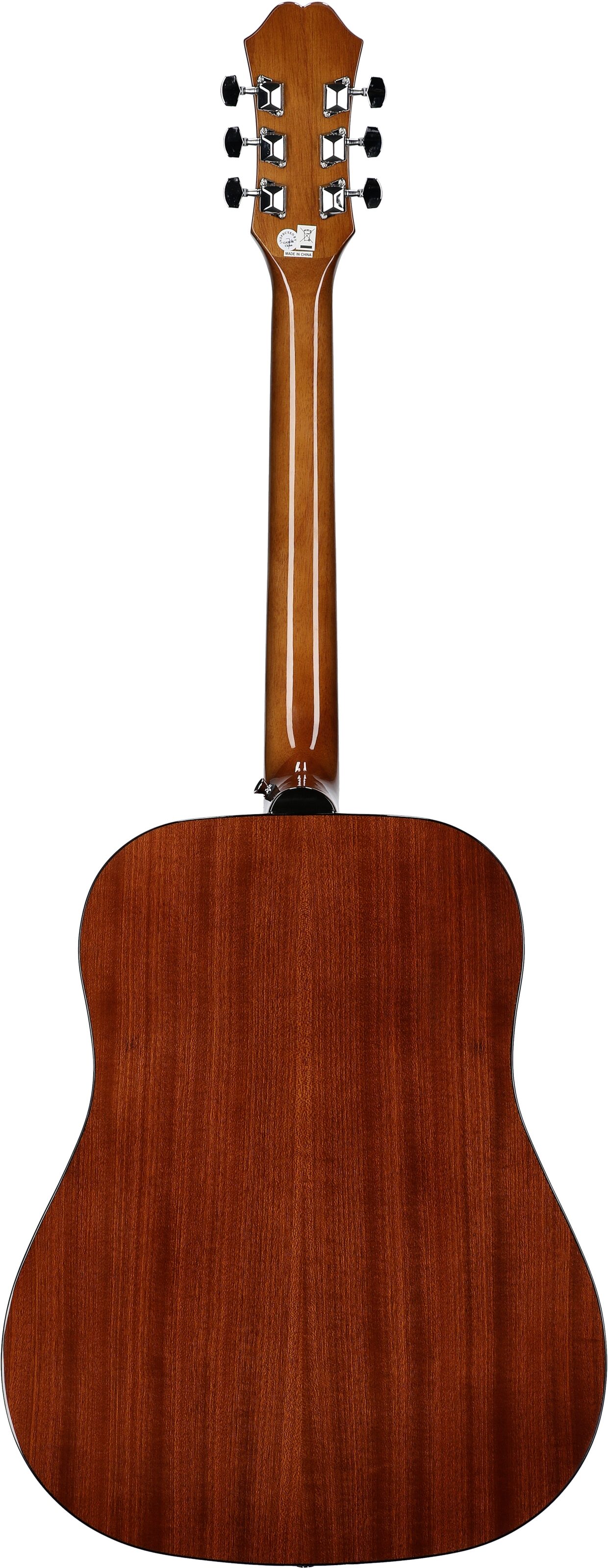 Epiphone Songmaker FT-100 Acoustic Guitar, Natural, Full Straight Back