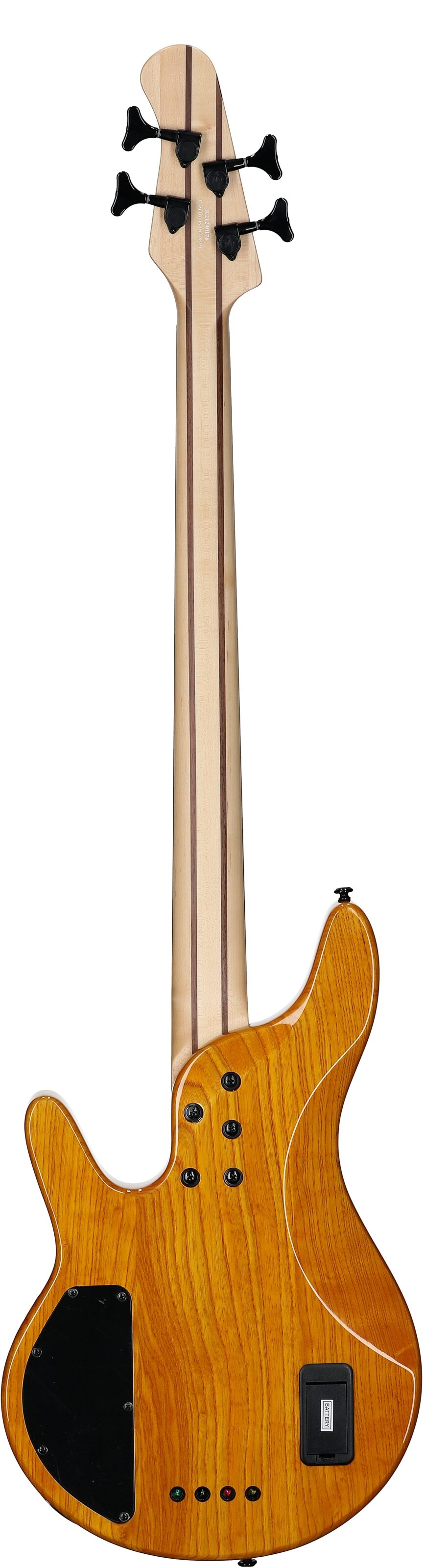 Michael Kelly Pinnacle 4 Electric Bass, Natural Burl, Full Straight Back