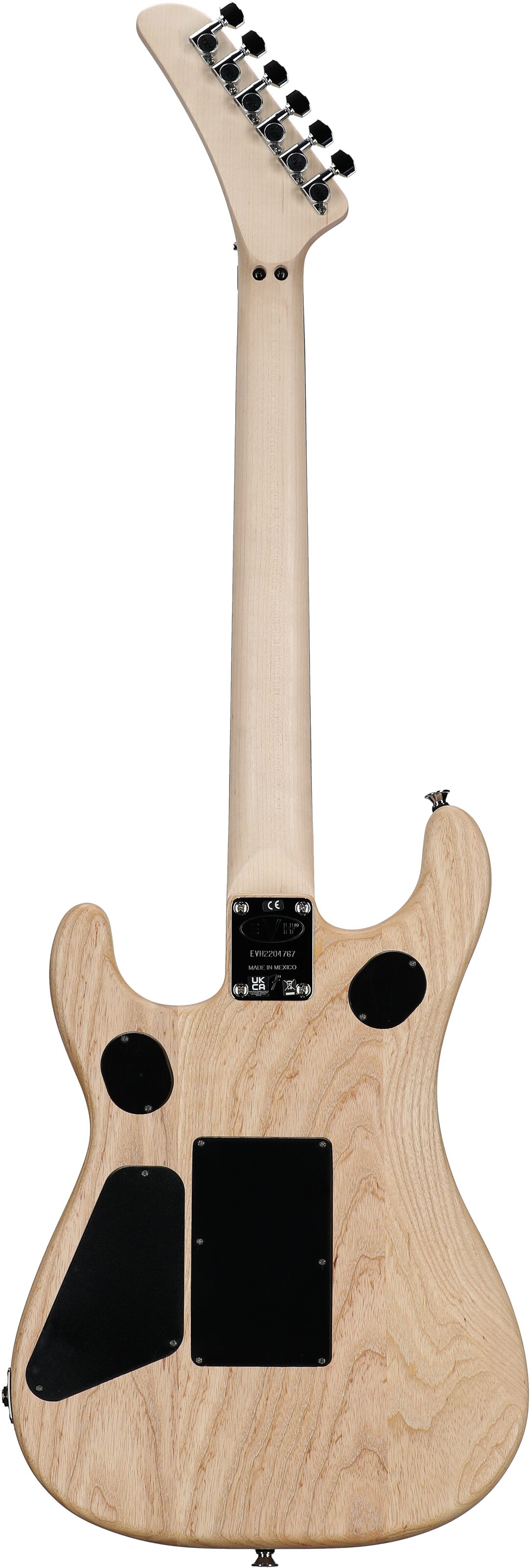 EVH Eddie Van Halen Limited Edition 5150 Deluxe Ash Electric Guitar, Natural, Full Straight Back