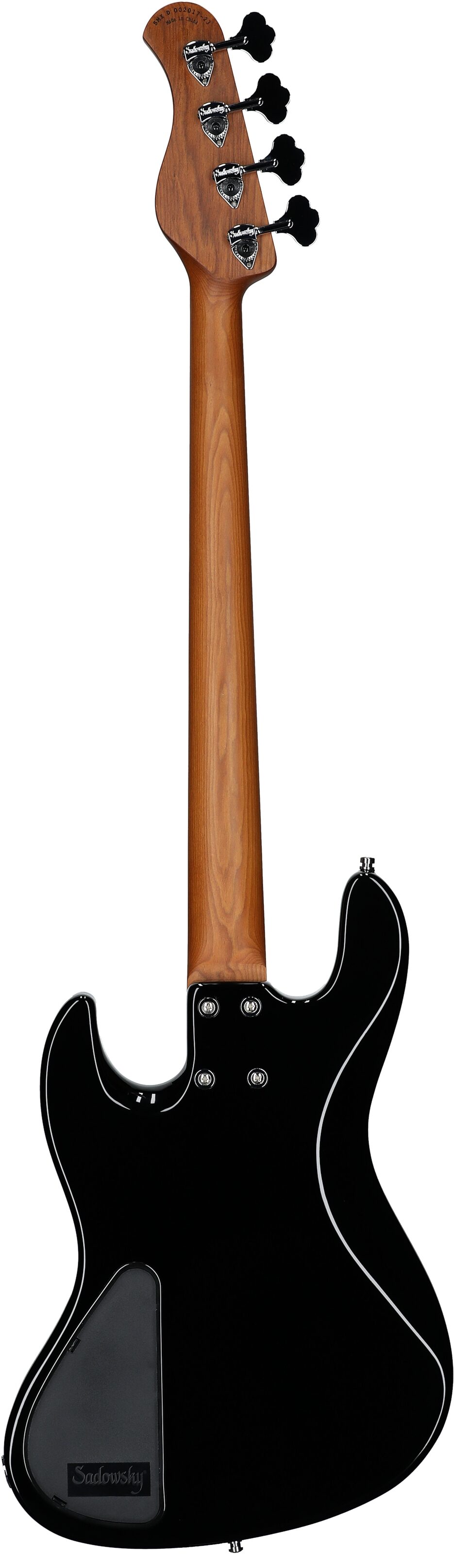 Sadowsky MetroExpress 21-Fret Vintage J/J Electric Bass, with Morado Fingerboard (with Gig Bag), Black, Full Straight Back