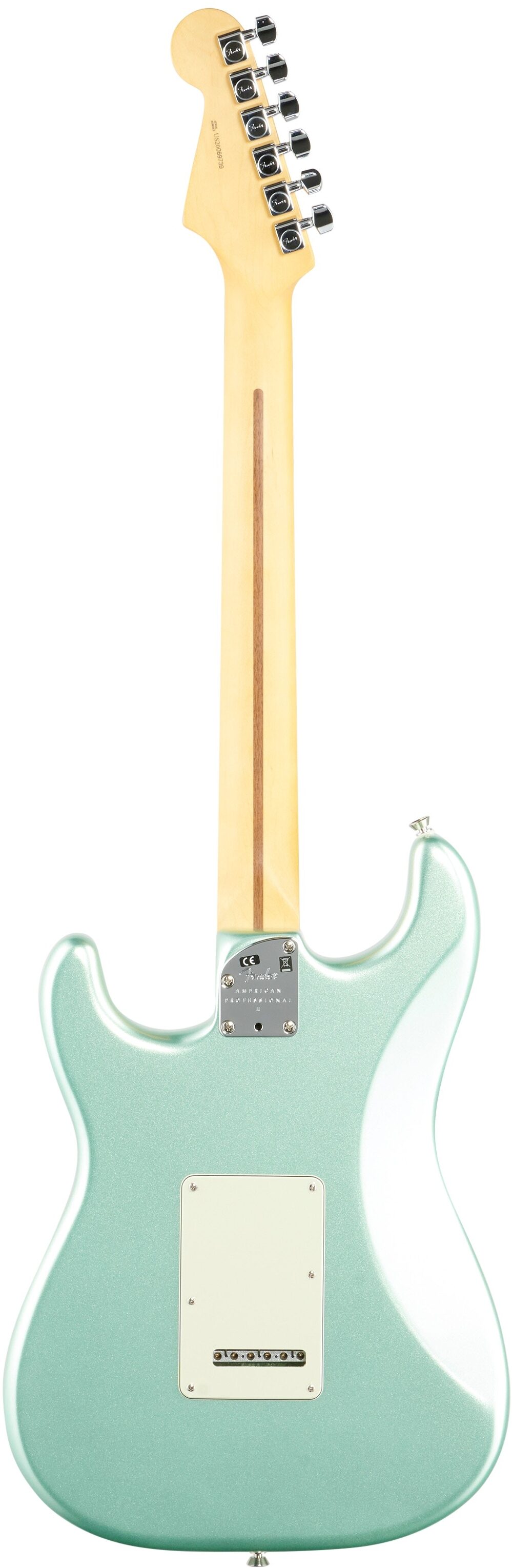 Fender American Professional II Stratocaster Electric Guitar, Rosewood Fingerboard (with Case), Mystic Surf Green, Full Straight Back