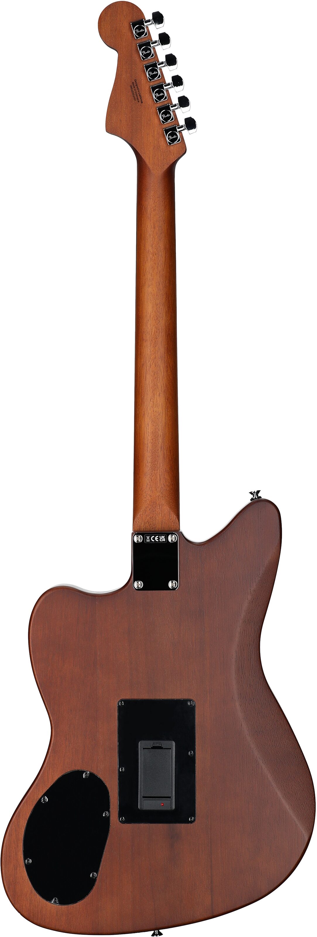 Fender Acoustasonic Standard Jazzmaster Acoustic-Electric Guitar, Honey Burst, Full Straight Back