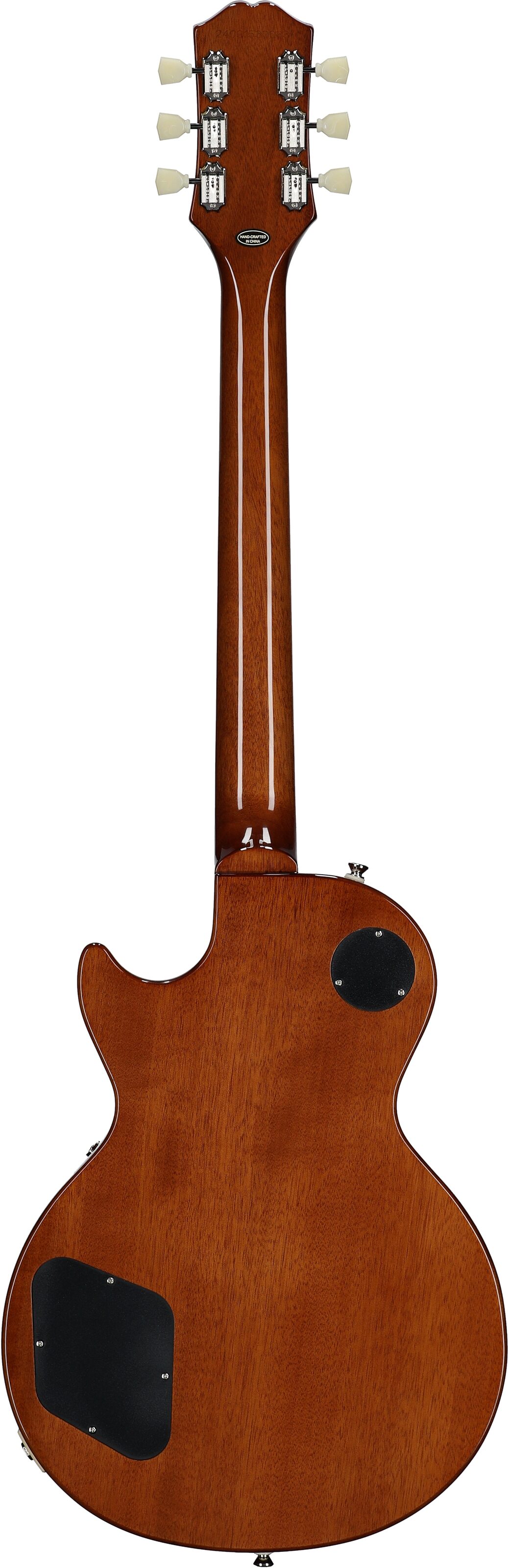 Epiphone Inspired by Gibson Les Paul Standard '50s Electric Guitar (with Gig Bag), Gold Top, Full Straight Back