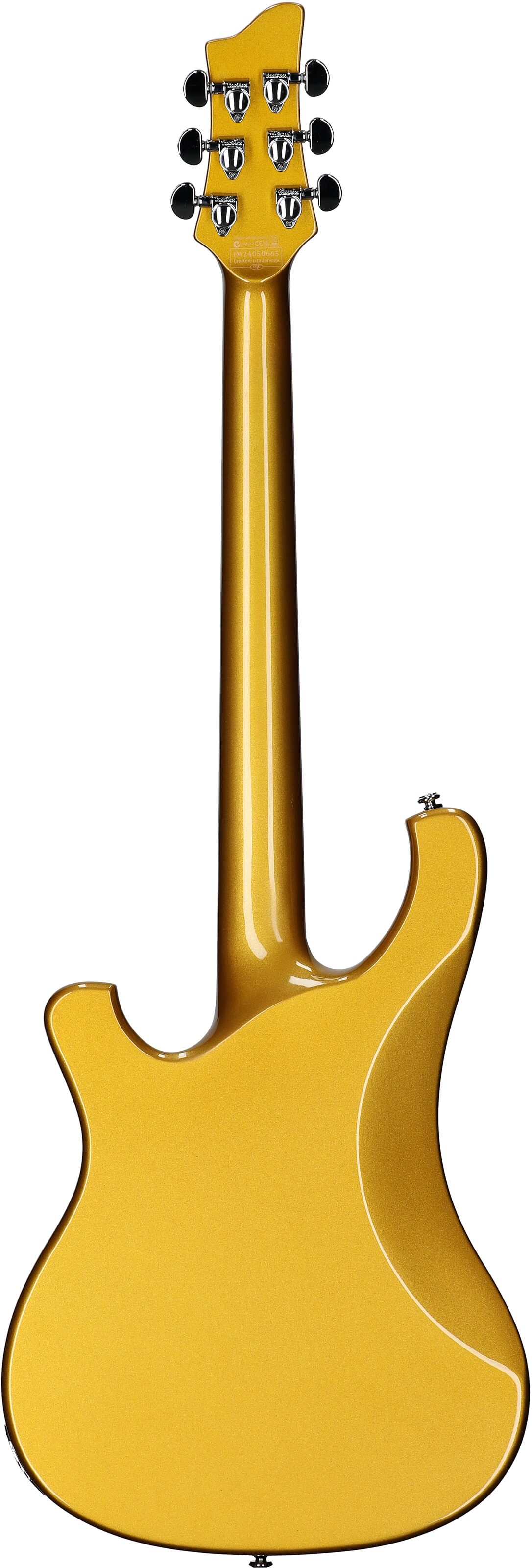 Schecter Stargazer 6 Vibrato Electric Guitar, Metallic Gold, Full Straight Back