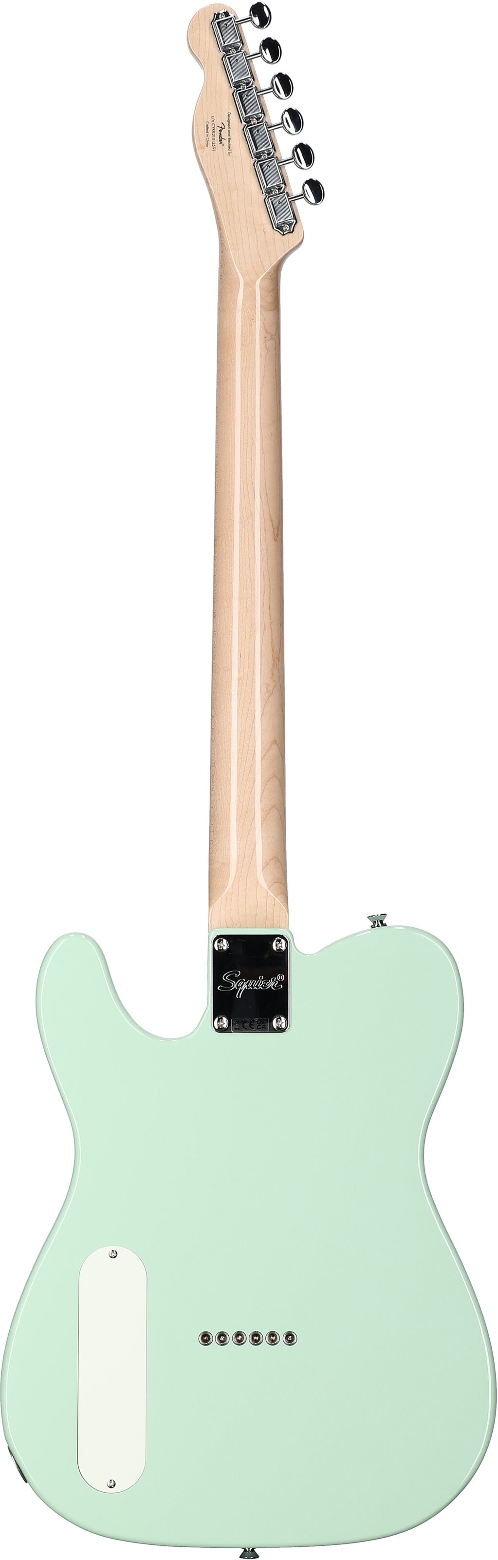 Squier Paranormal Baritone Cabronita Telecaster Electric Guitar, Laurel Fingerboard, Sea Foam, Full Straight Back