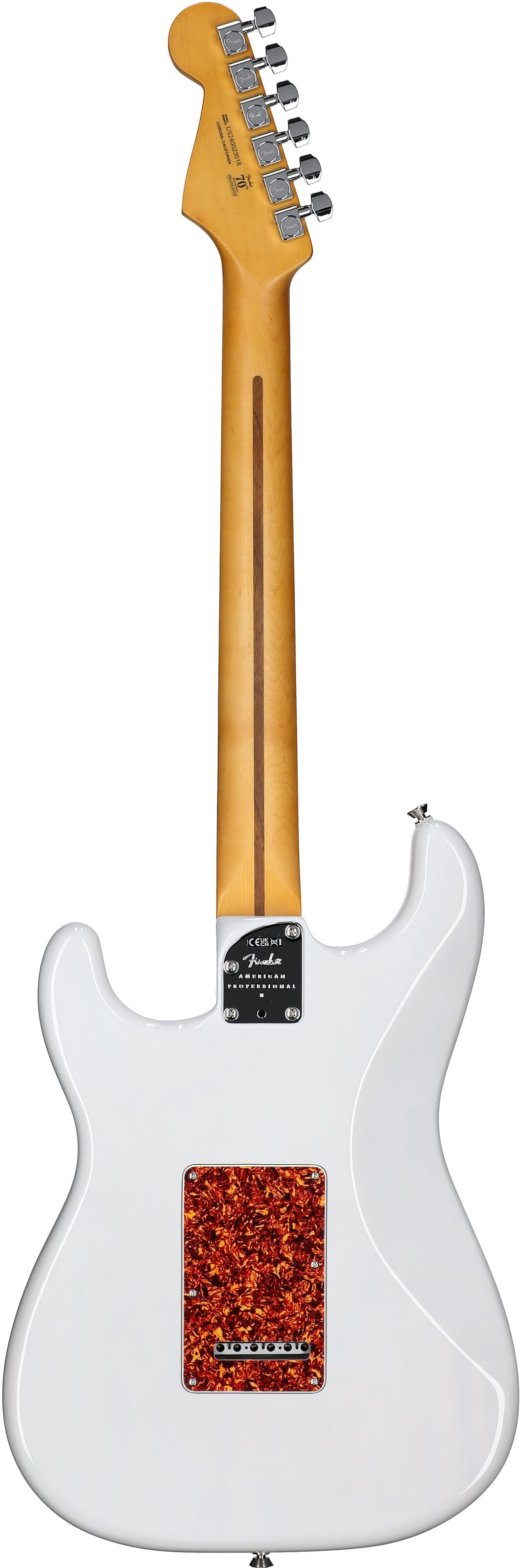 Fender Limited Edition American Professional II Stratocaster Thinline Electric Guitar (with Case), White Blonde, Full Straight Back