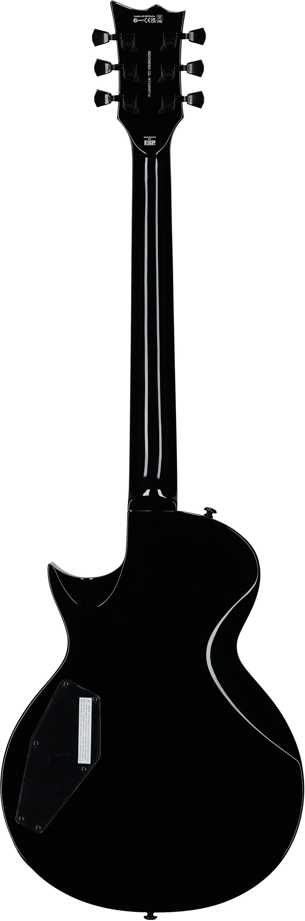 ESP LTD EC-201 Electric Guitar, Black, Full Straight Back
