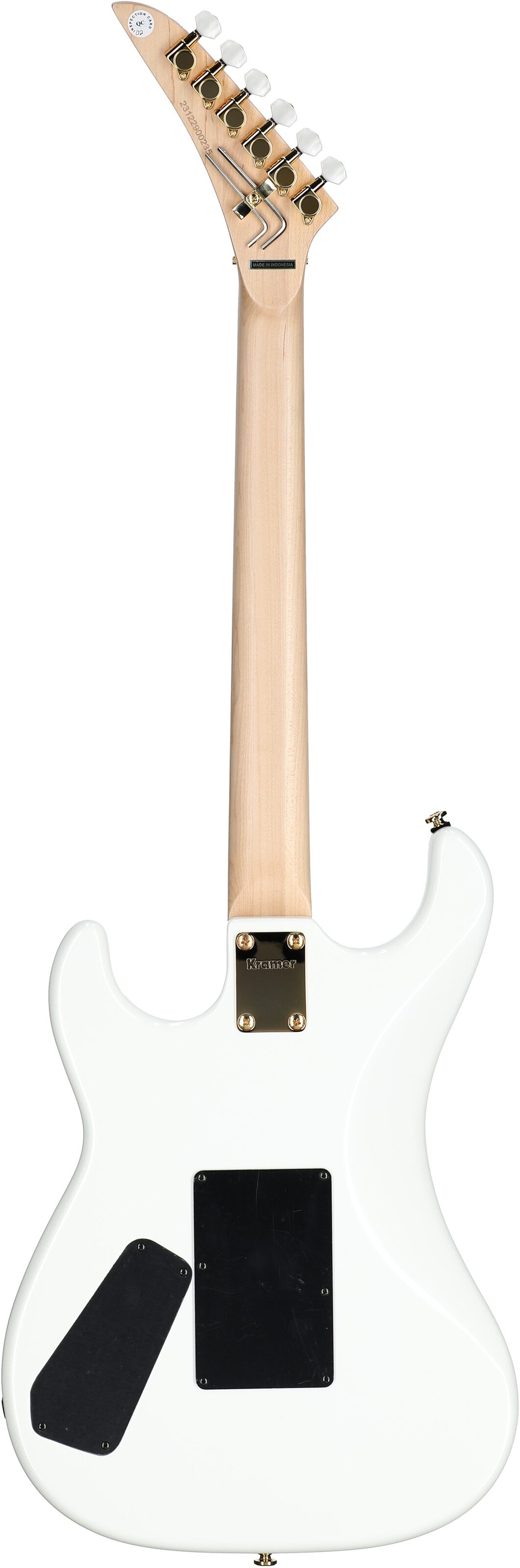 Kramer Jersey Star Floyd Rose Electric Guitar, with Gig Bag, White Pearl, Full Straight Back