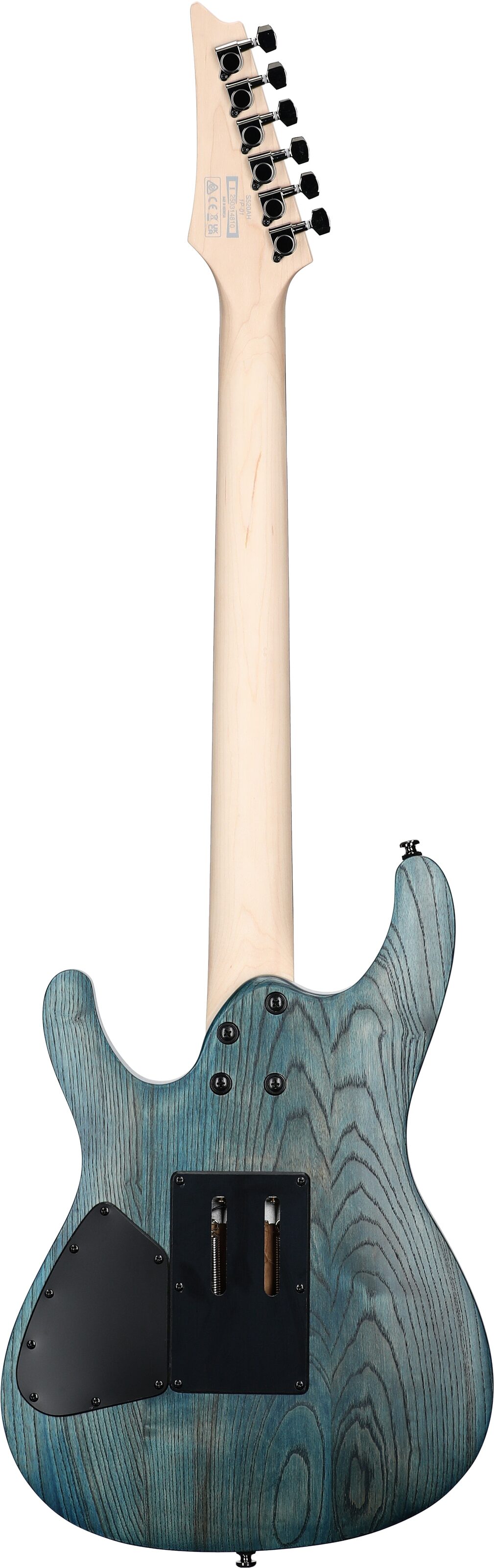 Ibanez S520AH Electric Guitar, Cosmic Blue Stained Flat, Full Straight Back